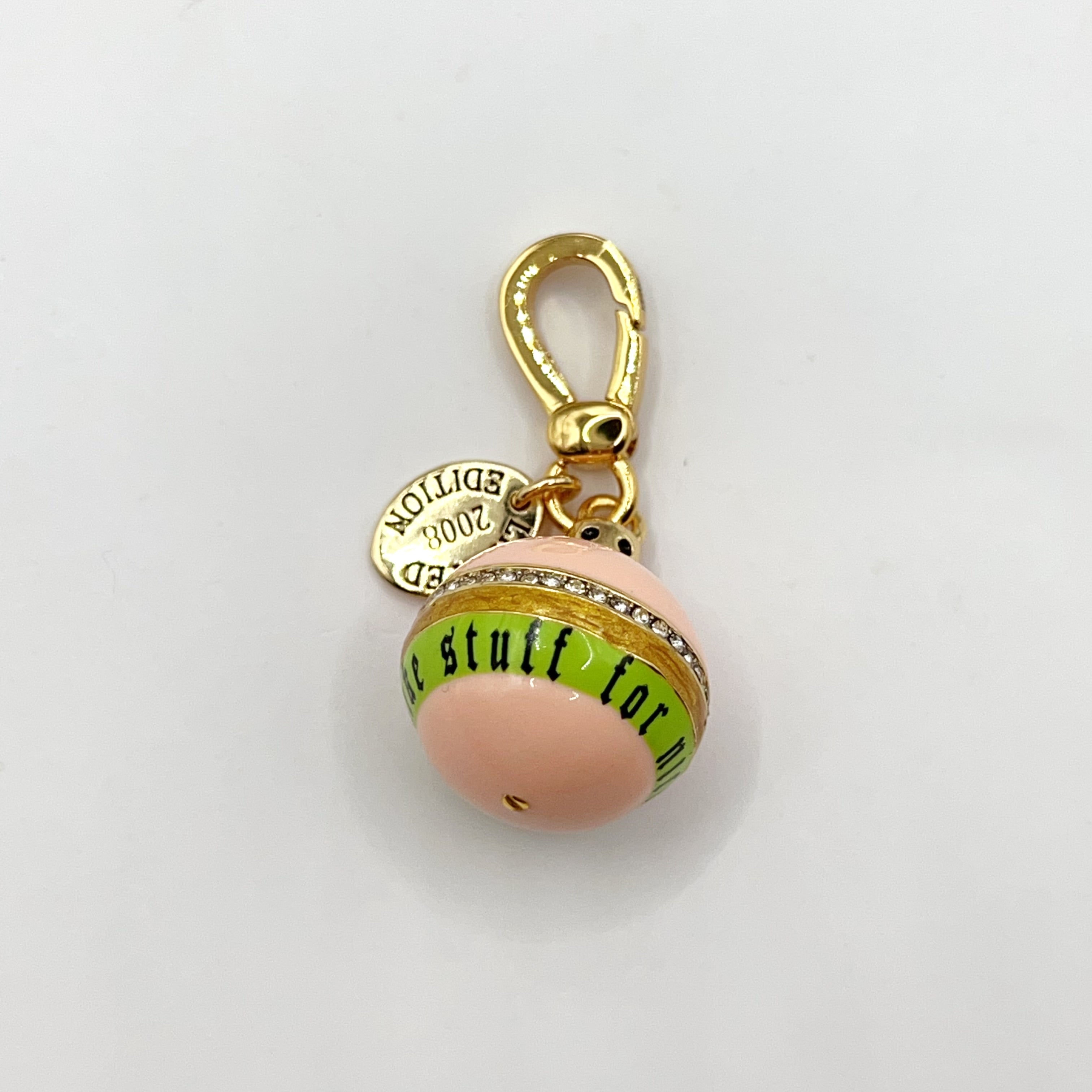 JC068-Juicy Couture pink and green ball charm