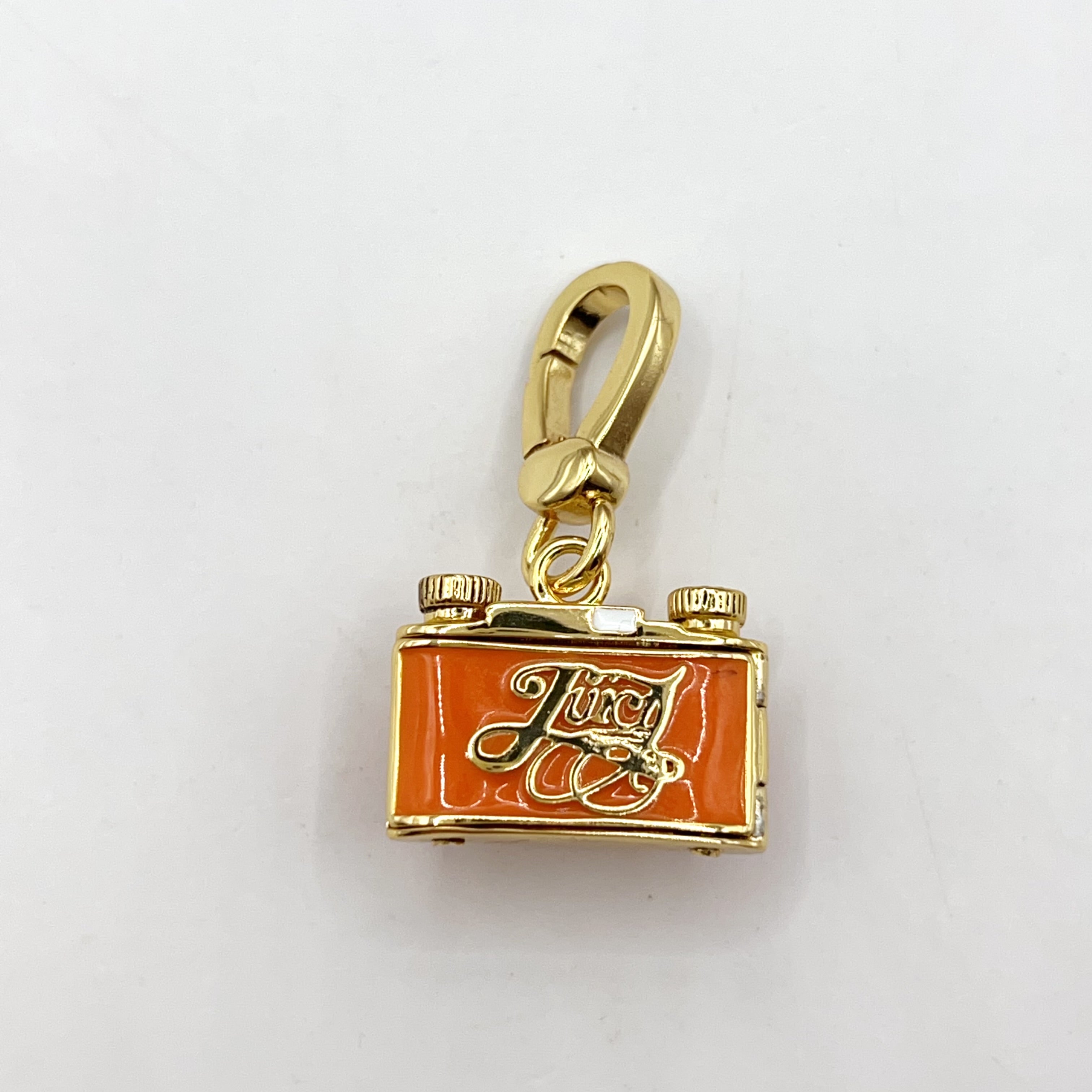 JC035-Juicy Couture orange camera charm