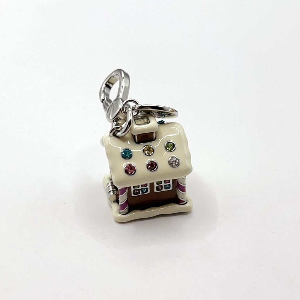 M09-Juicy Couture silver gingerbread house with Yorkie charm