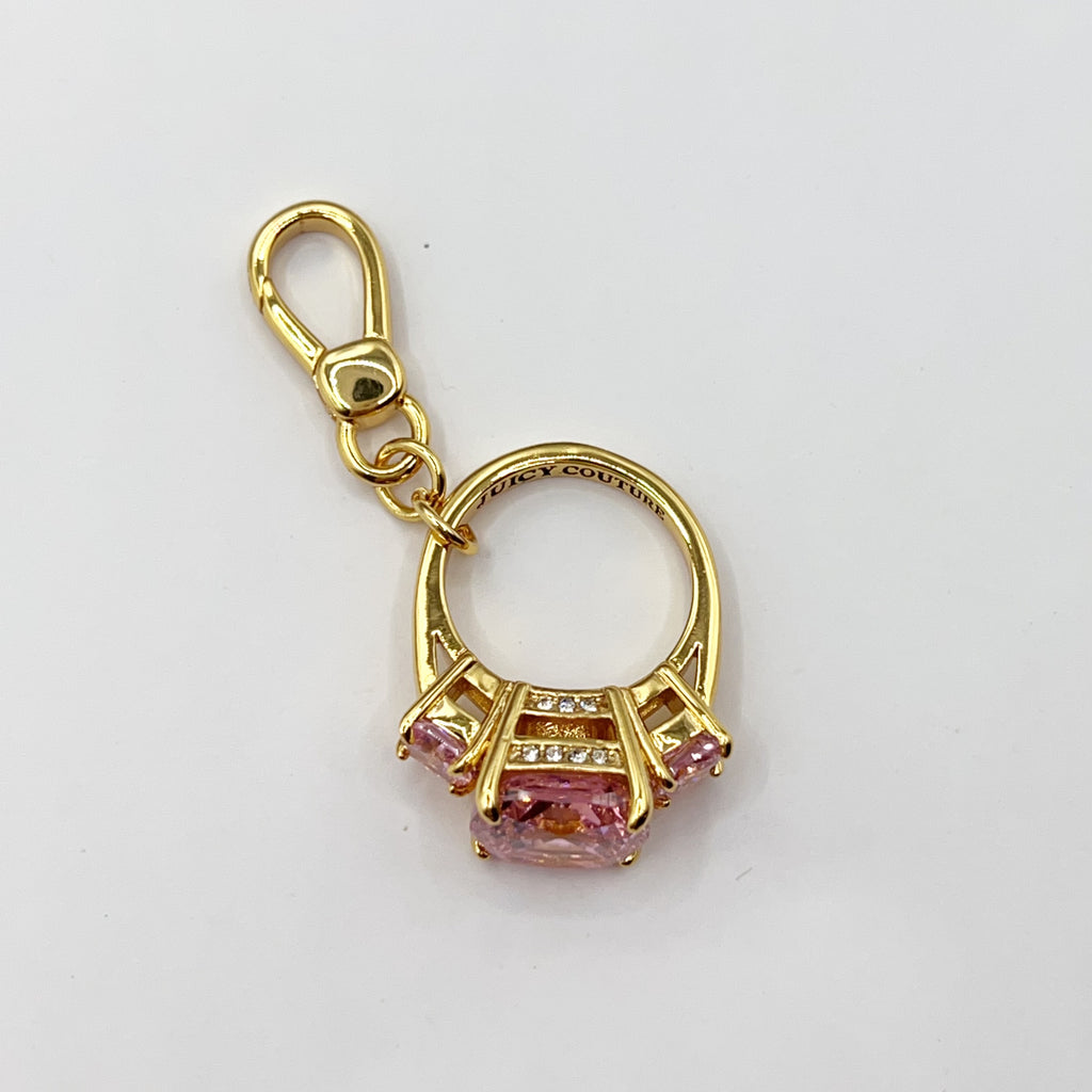 JC565-Juicy Couture pink engage ring charm