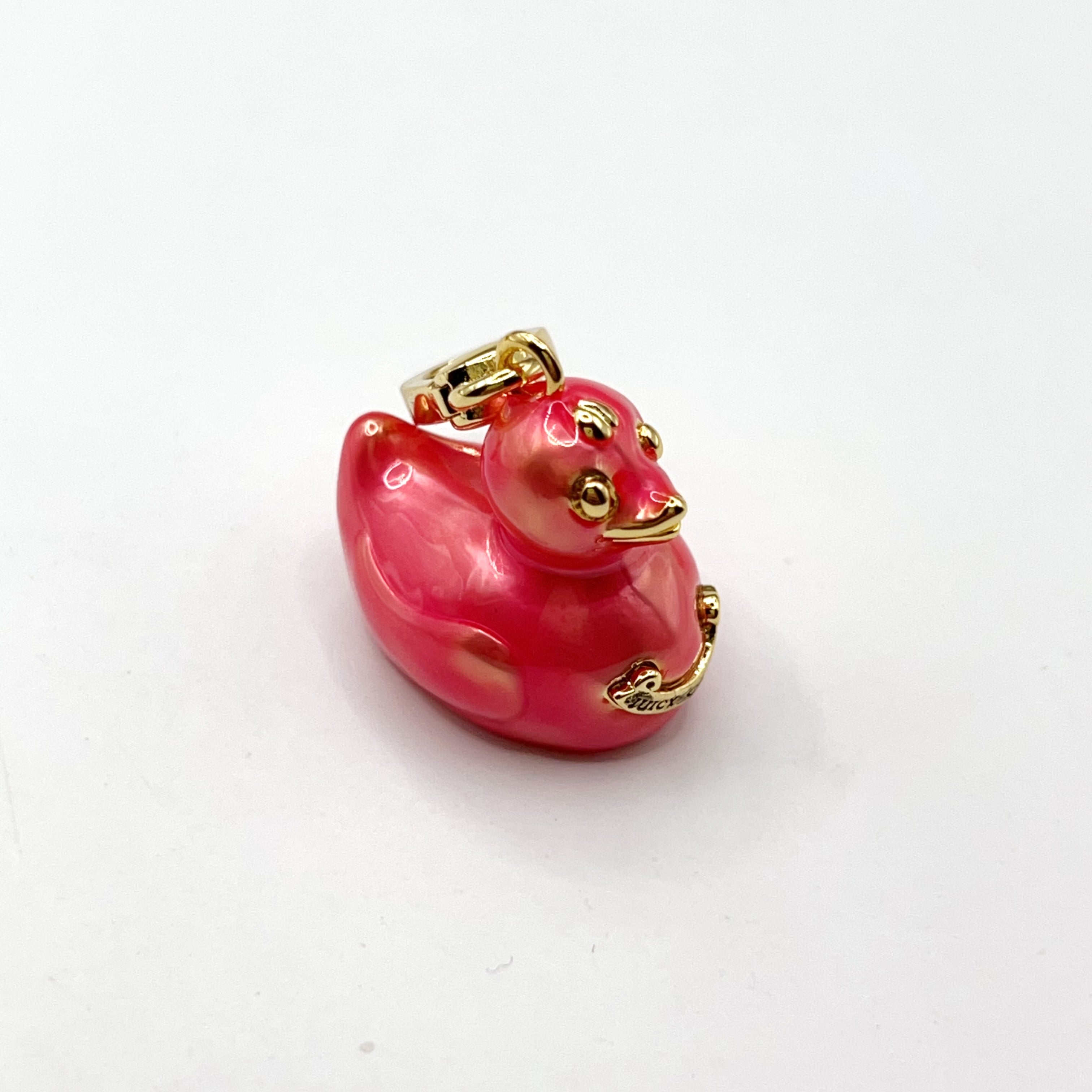 JC021-Juicy Couture pink duck rubber charm
