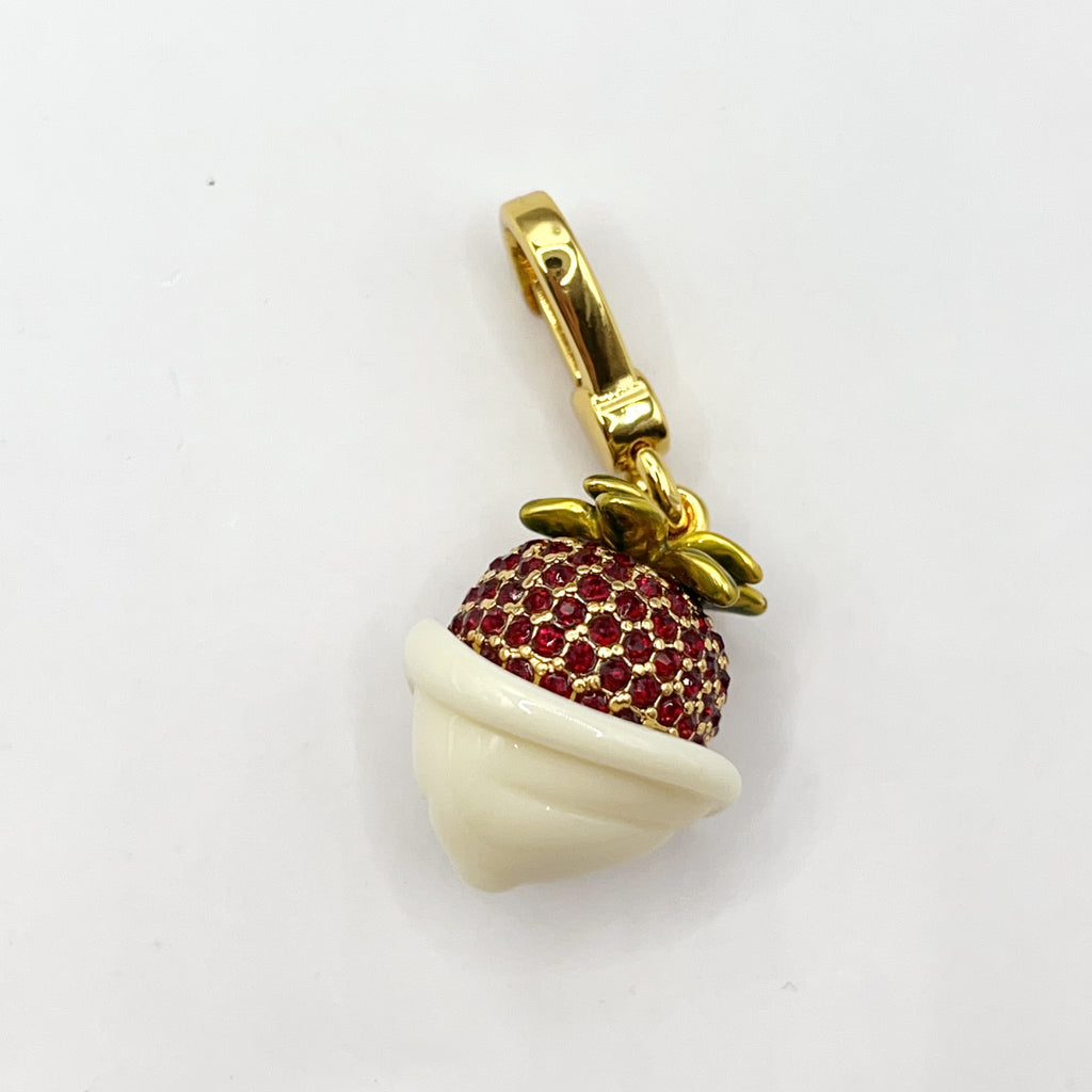 JC648-Juicy Couture white chocolate dipped strawberry charm