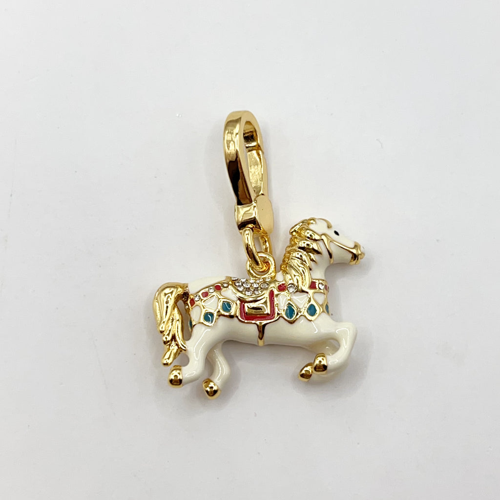 I12-Juicy Couture white horse charm