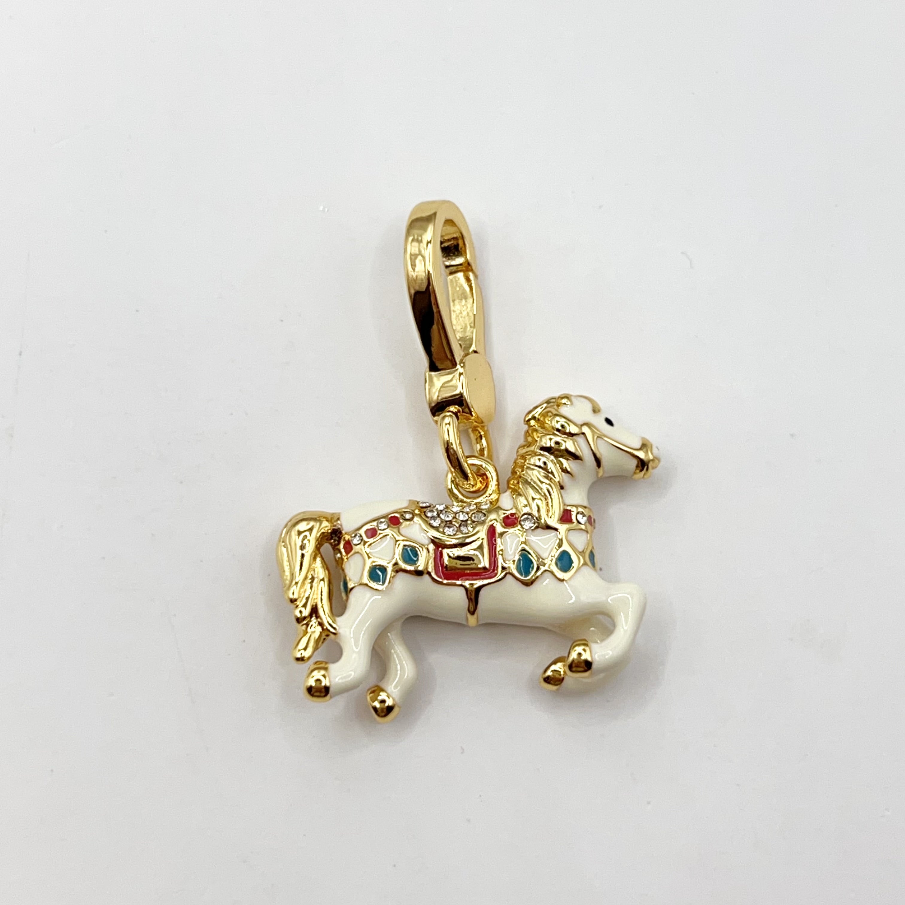 I12-Juicy Couture white horse charm