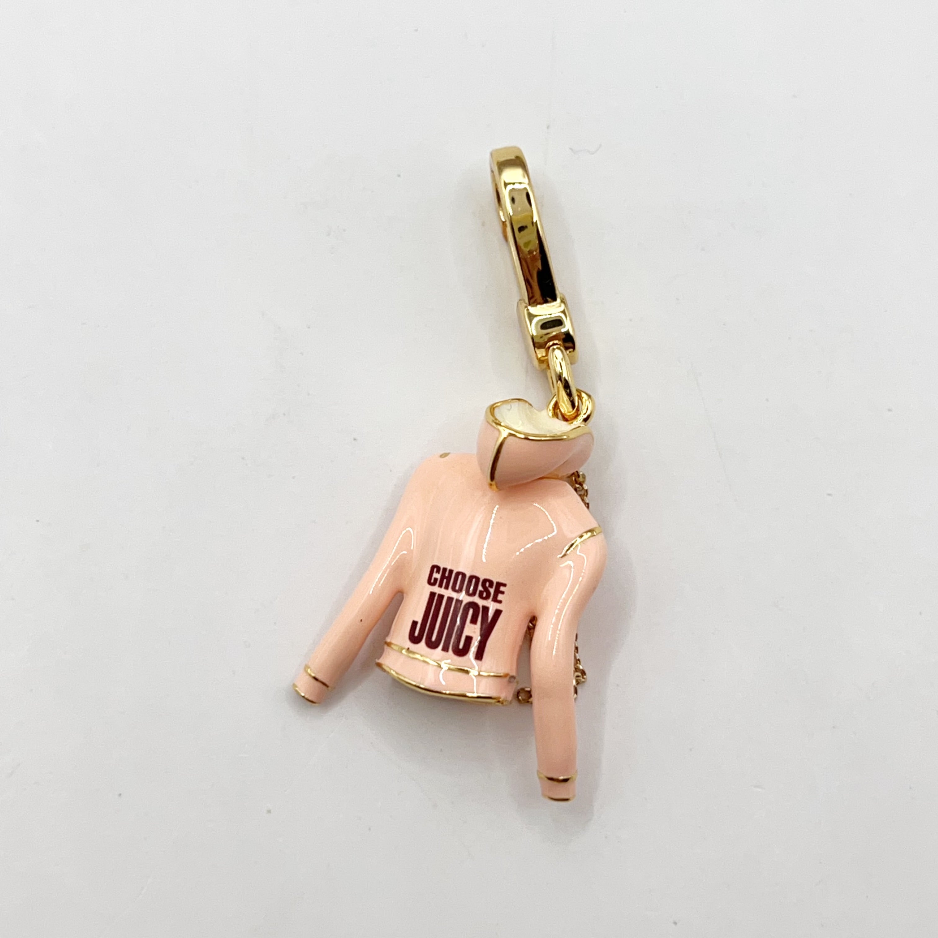 T09-Juicy Couture pink hoodie charm