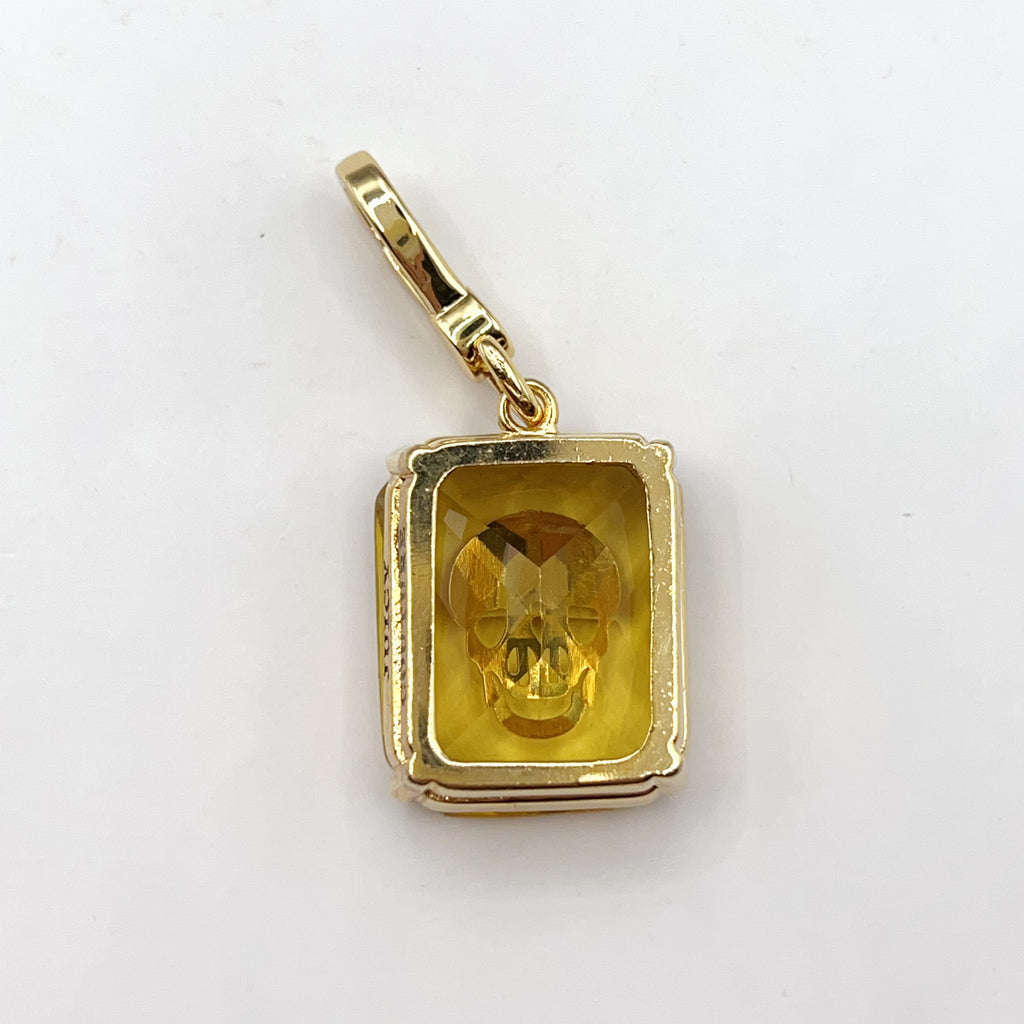 JC622-Juicy Couture yellow crystal and skull charm
