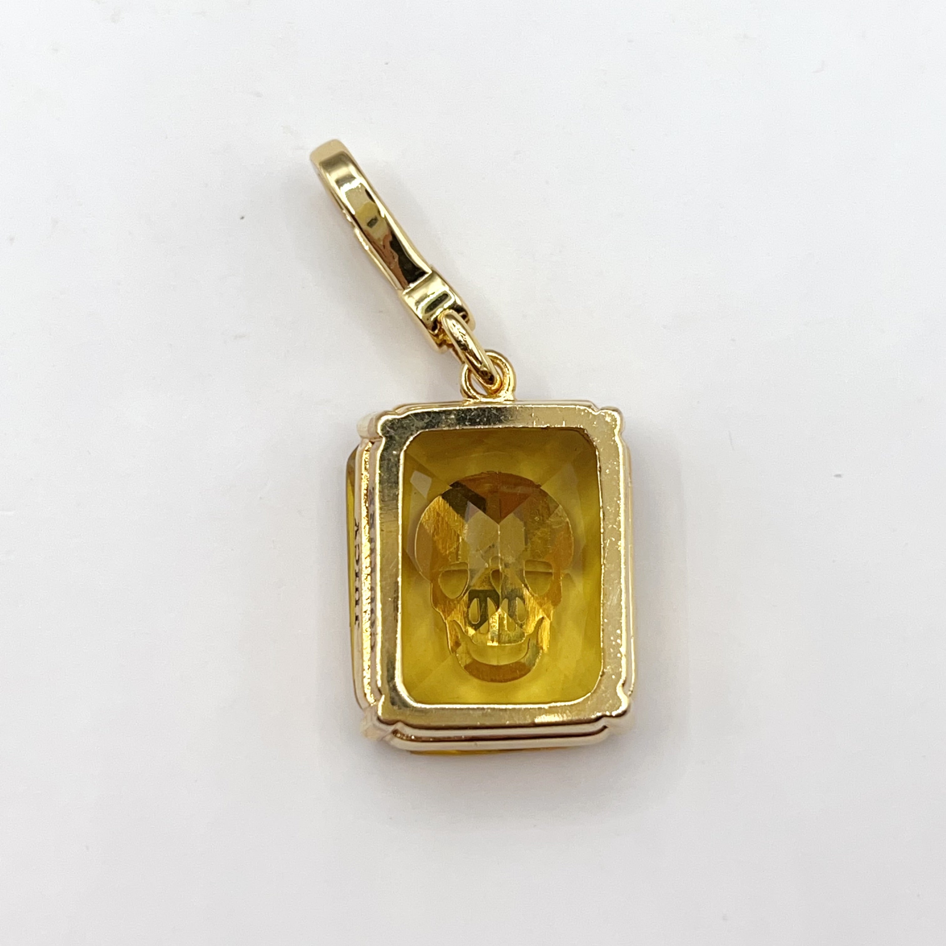 JC622-Juicy Couture yellow crystal and skull charm