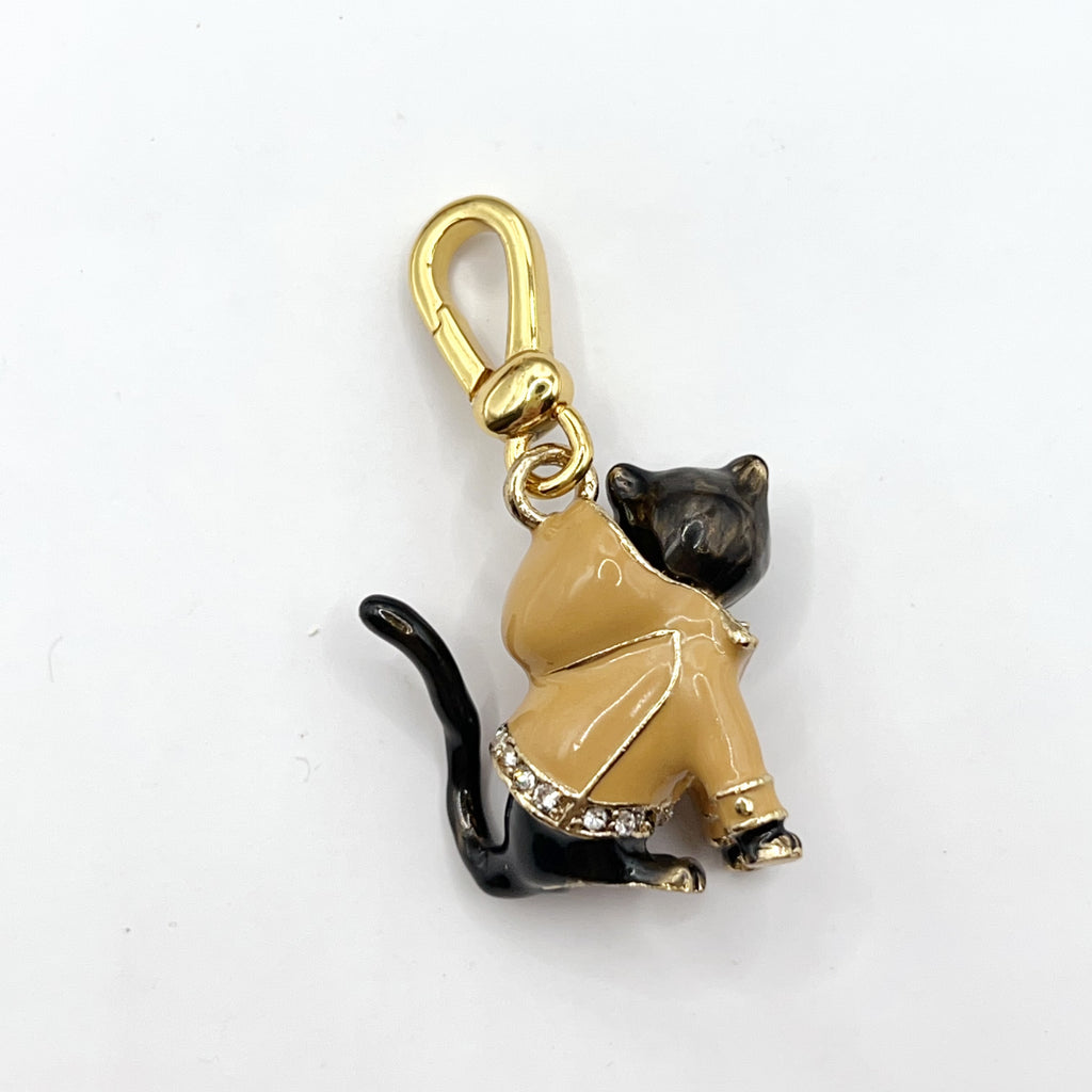 JC570-Juicy Couture black cat with hoodie charm