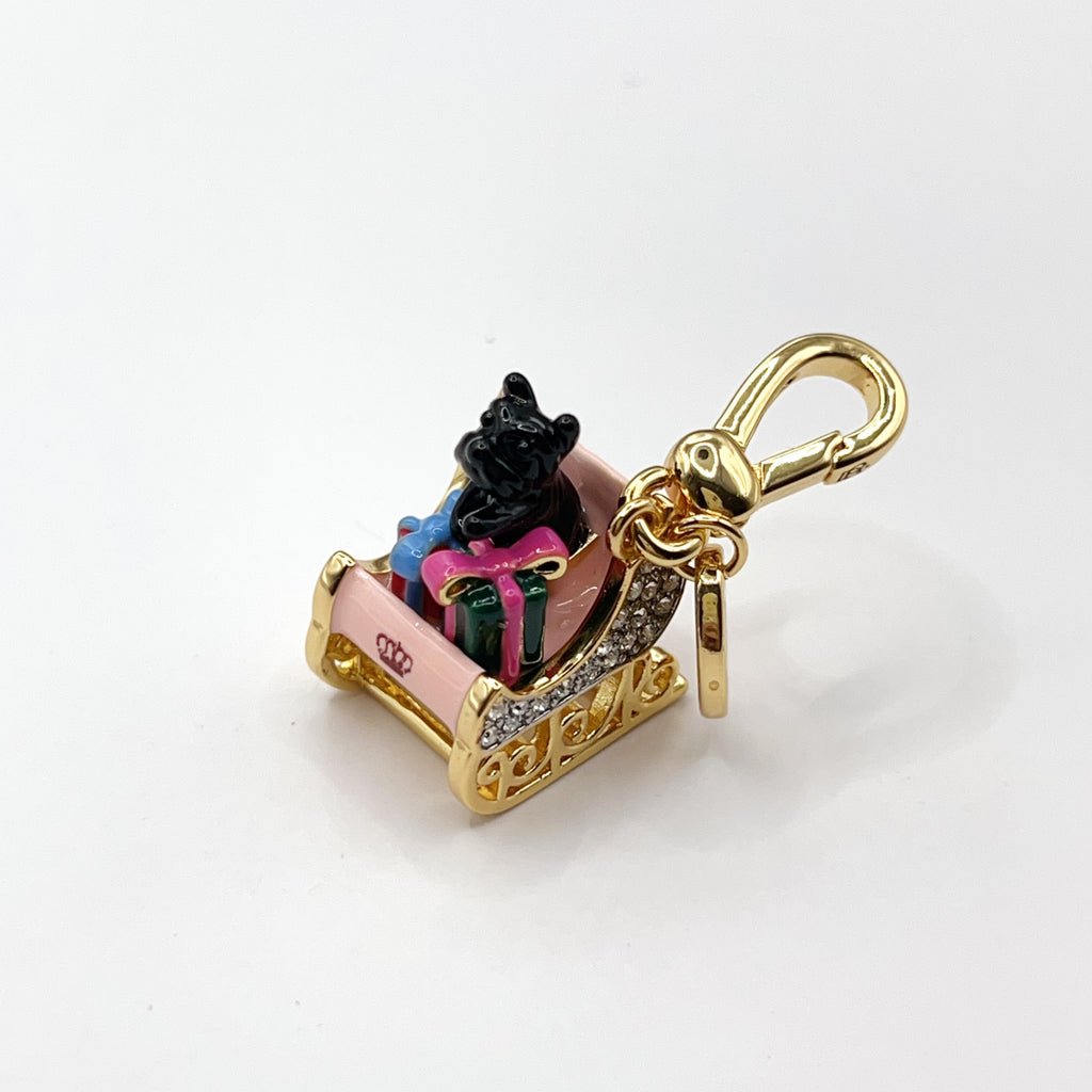 JC589-Juicy Couture Yorkie sleigh charm