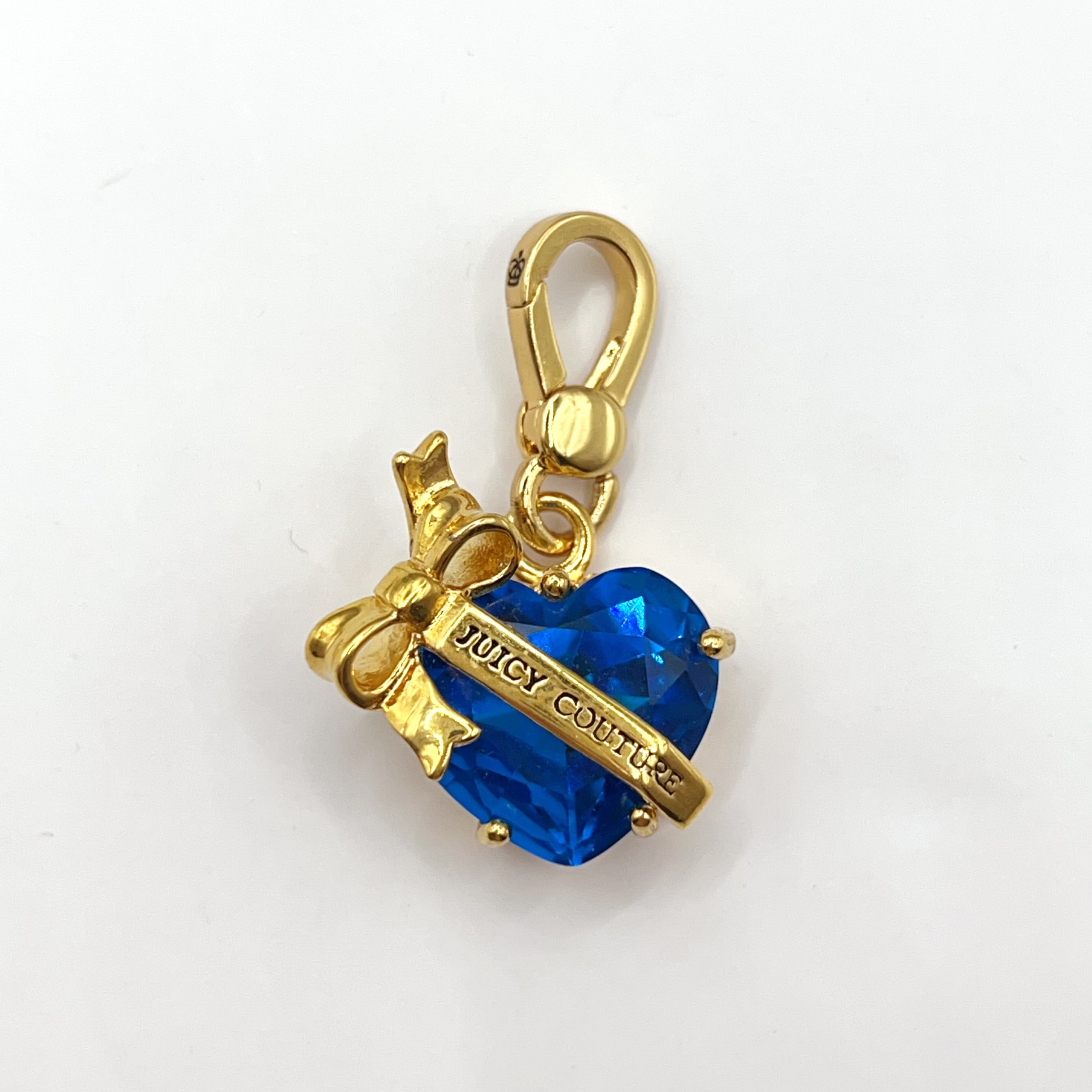 JC543-Juicy Couture blue heart locket charm