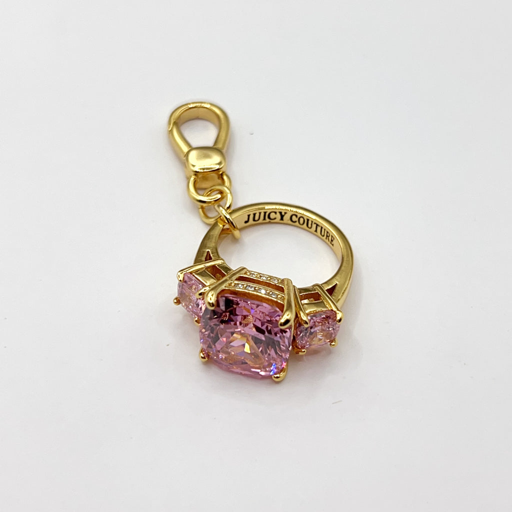 JC565-Juicy Couture pink engage ring charm
