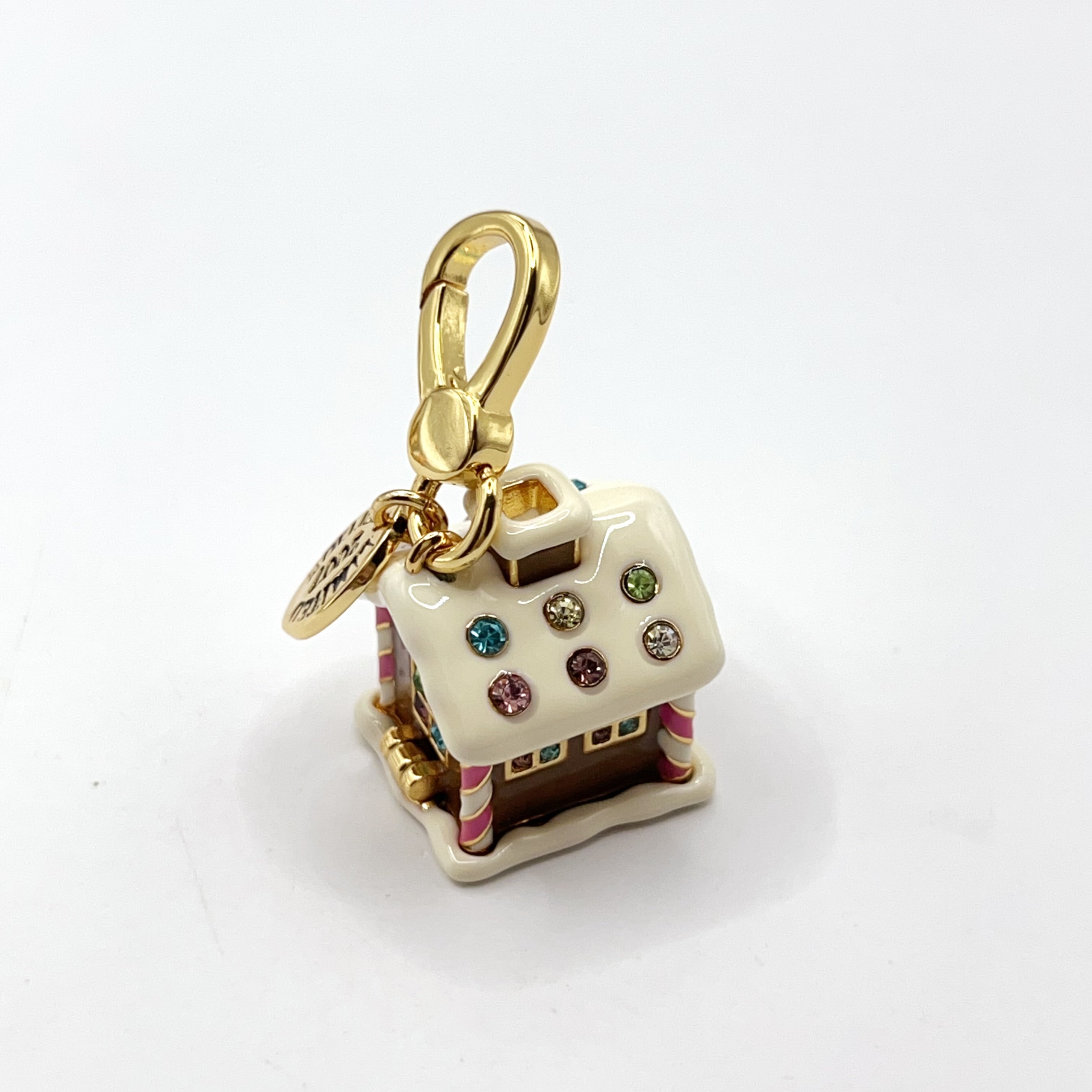 M08-Juicy Couture gold gingerbread house with Yorkie charm