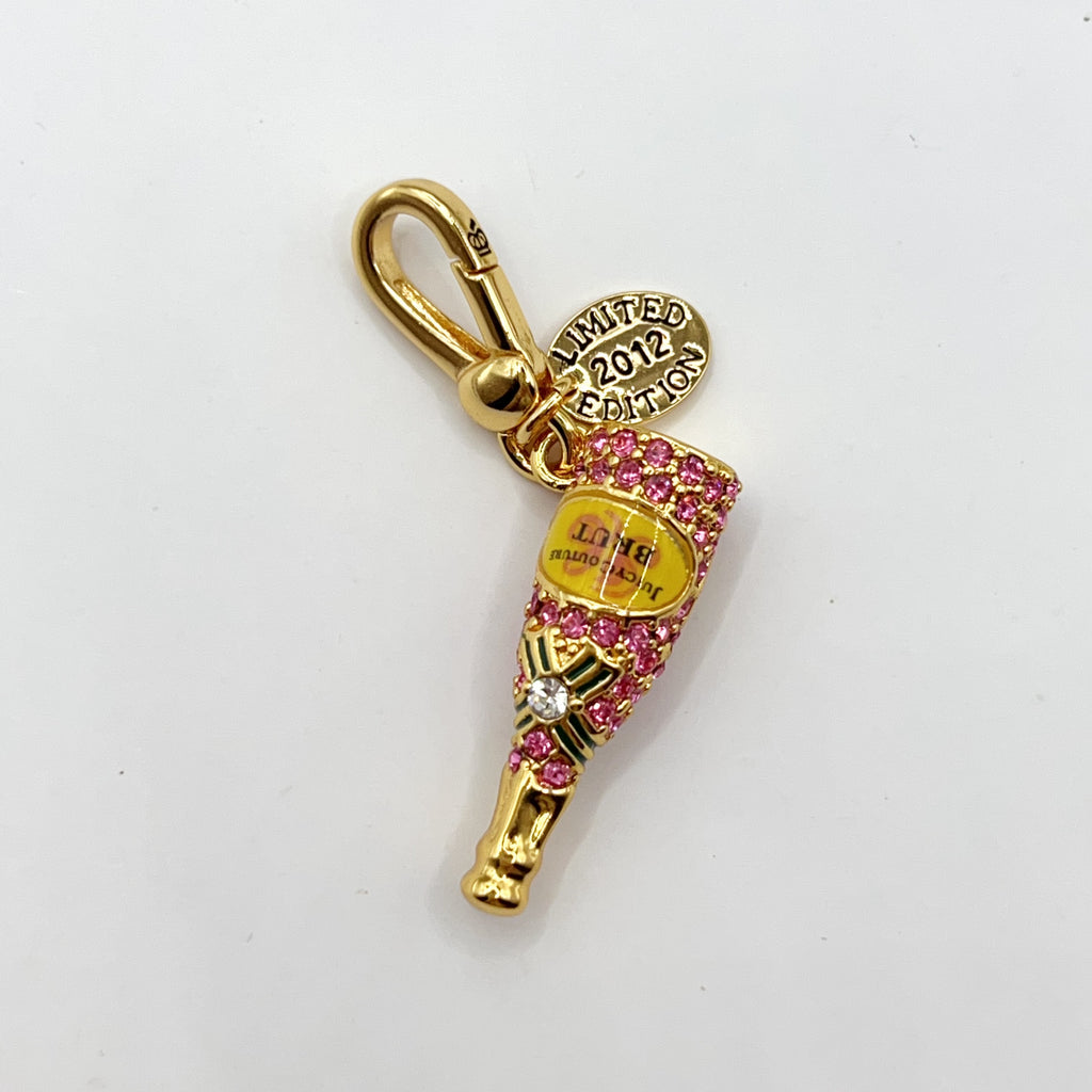JC602-Juicy Couture pink champagne bottle charm