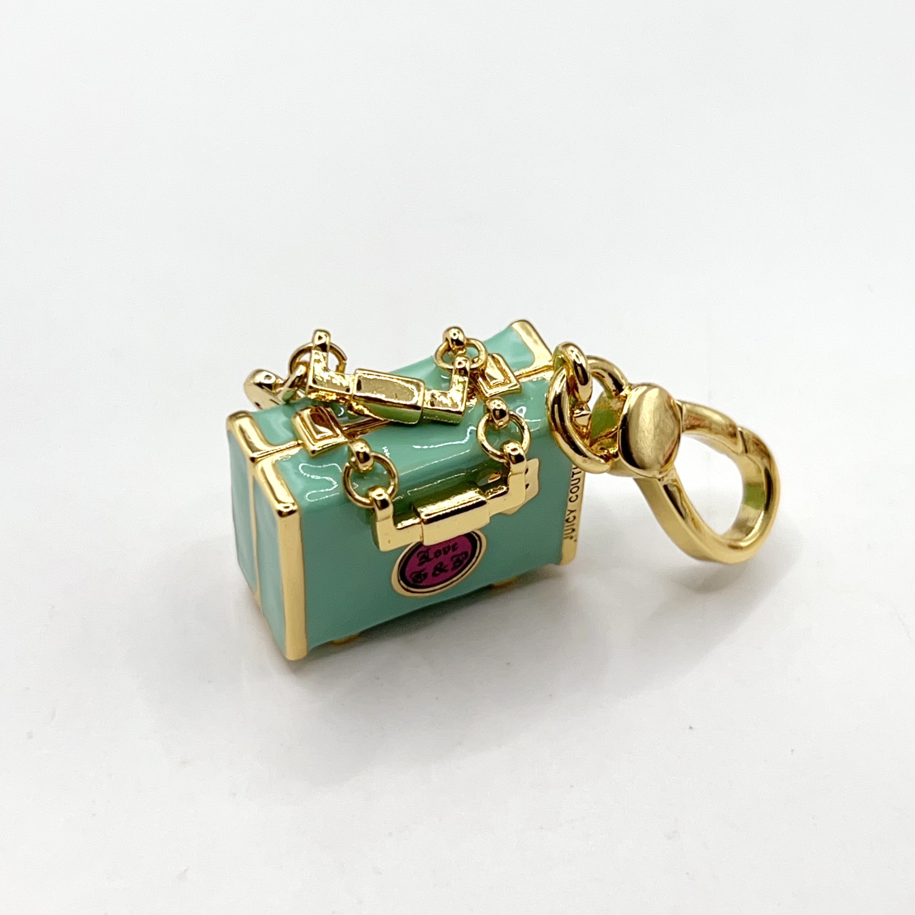 Q12-Juicy Couture blue suitcase charm