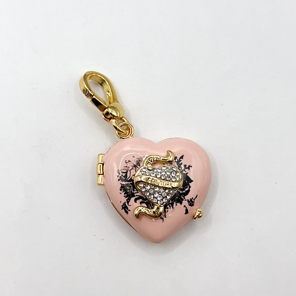 JC055-Juicy Couture pink heart locket charm
