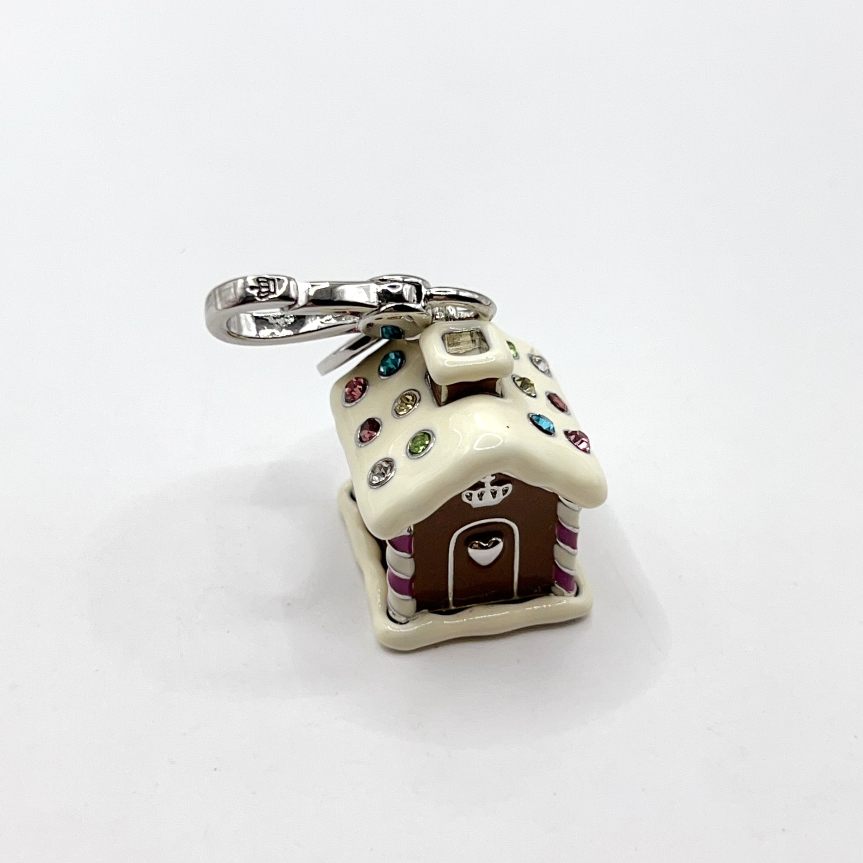 M09-Juicy Couture silver gingerbread house with Yorkie charm