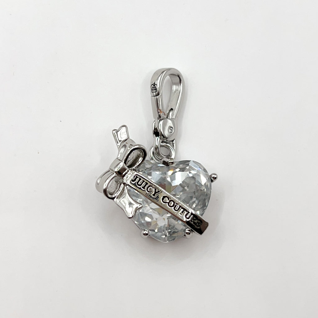 JC540-Juicy Couture clear heart locket charm
