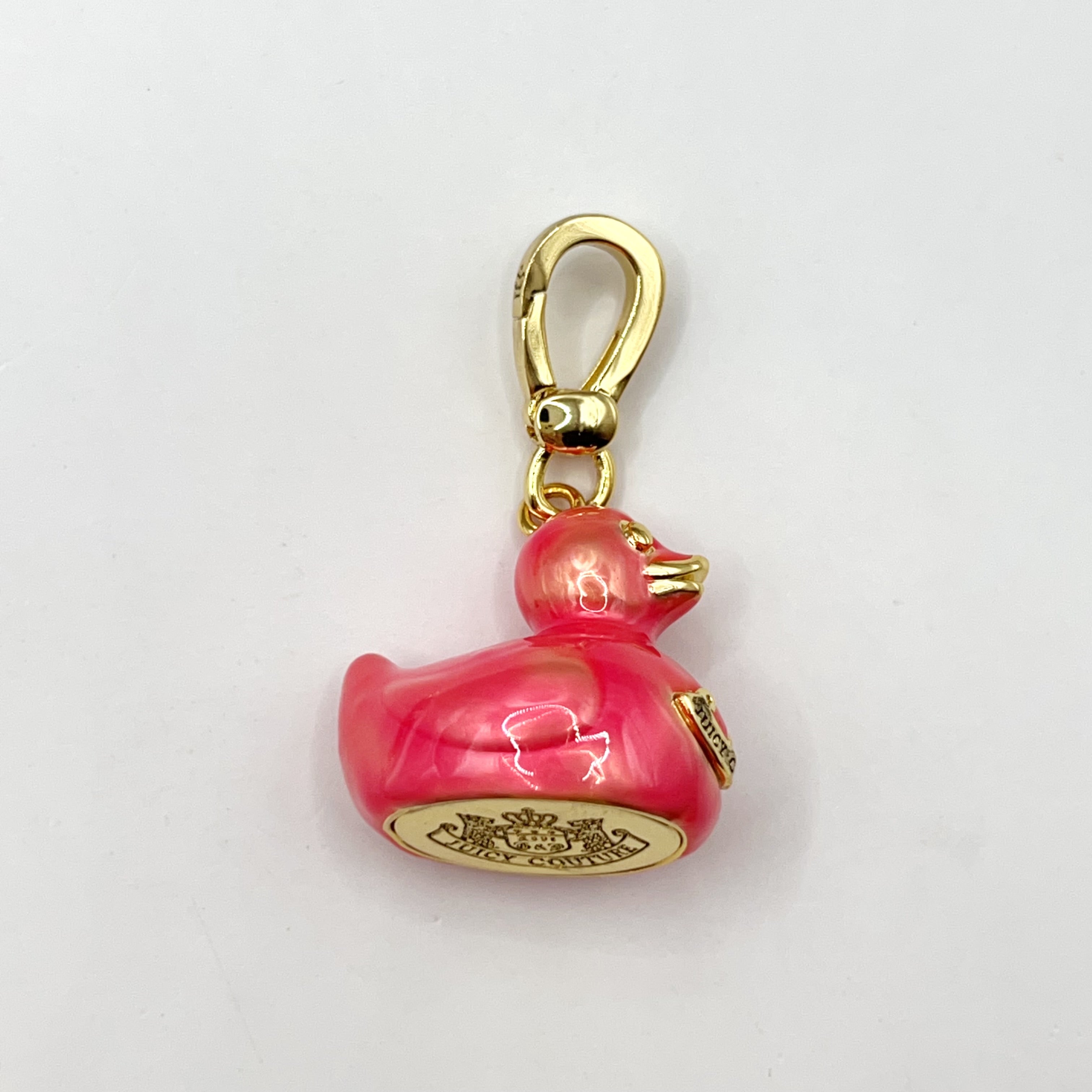 JC021-Juicy Couture pink duck rubber charm