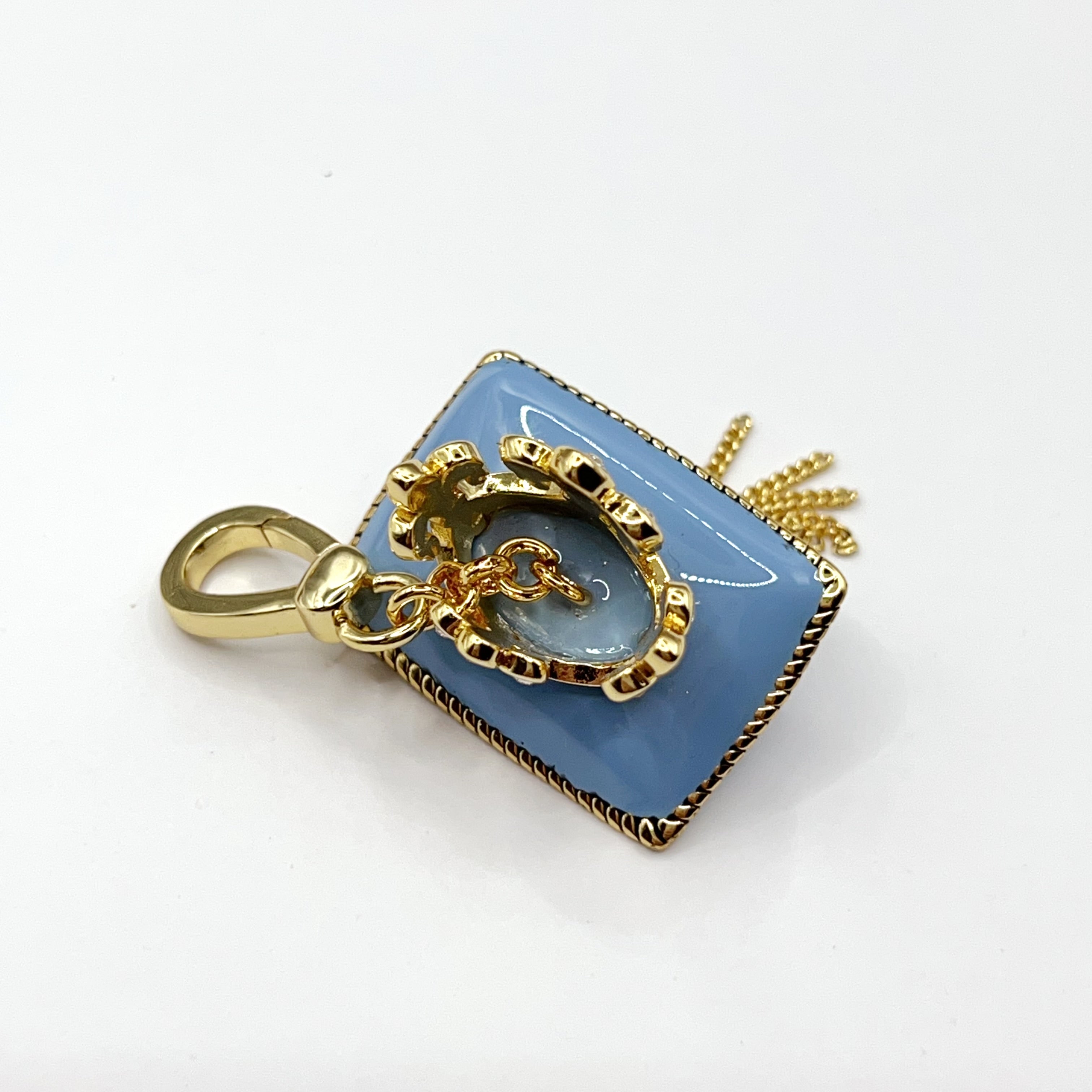 B05-Juicy Couture blue royal pillow charm