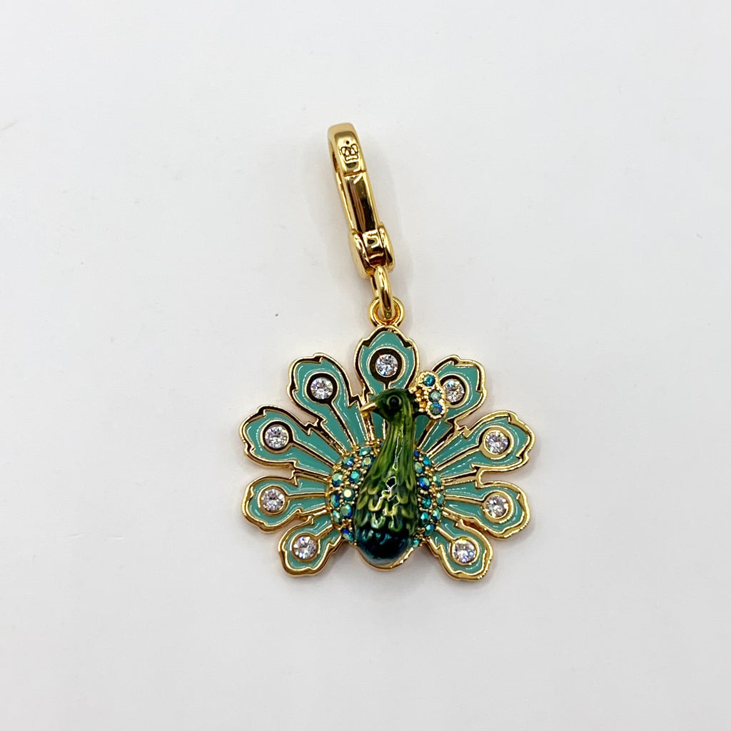 JC646-Juicy Couture gold peacock charm