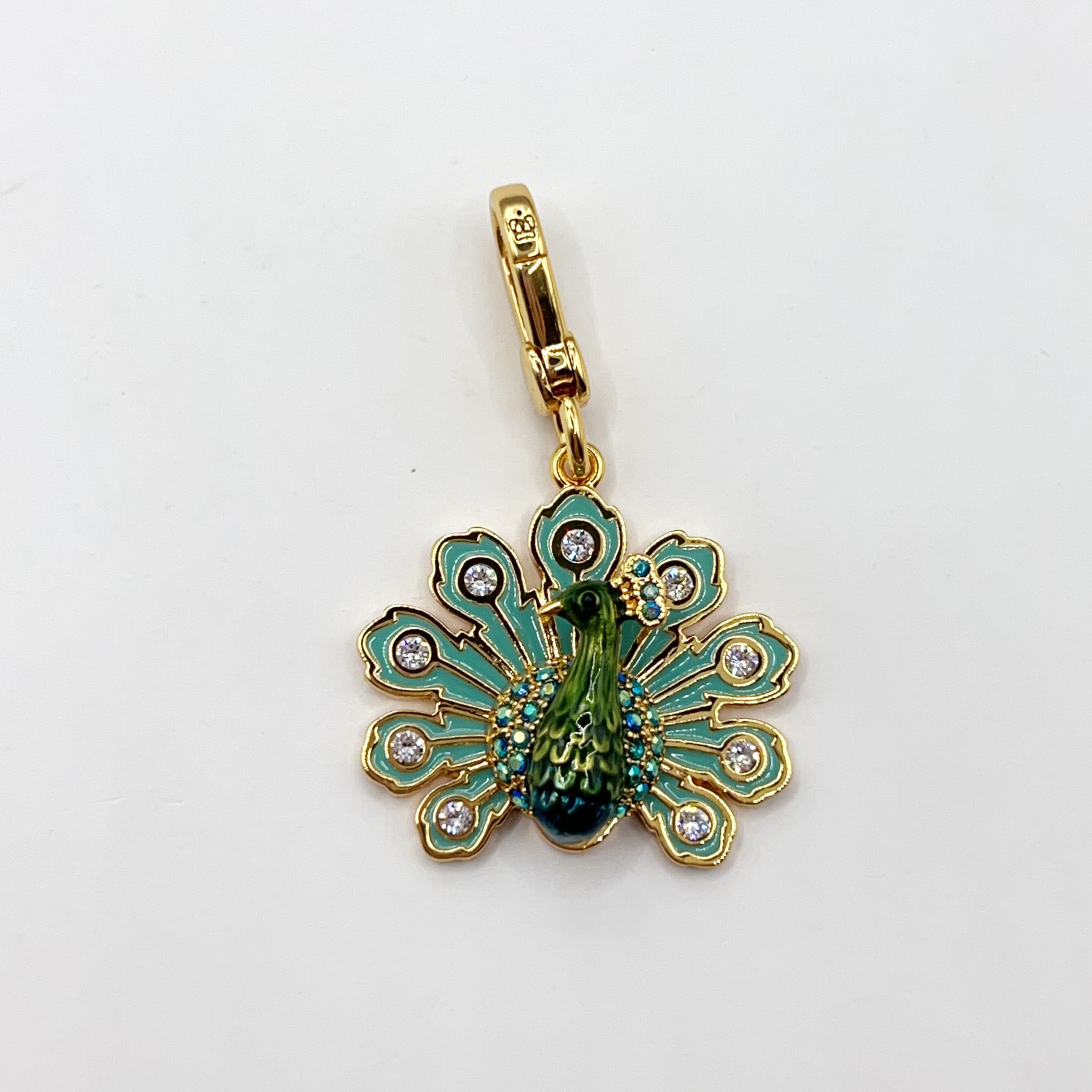 JC646-Juicy Couture gold peacock charm