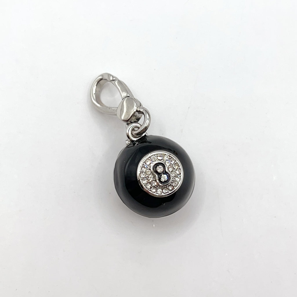 I09-Juicy Couture black 8 ball charm