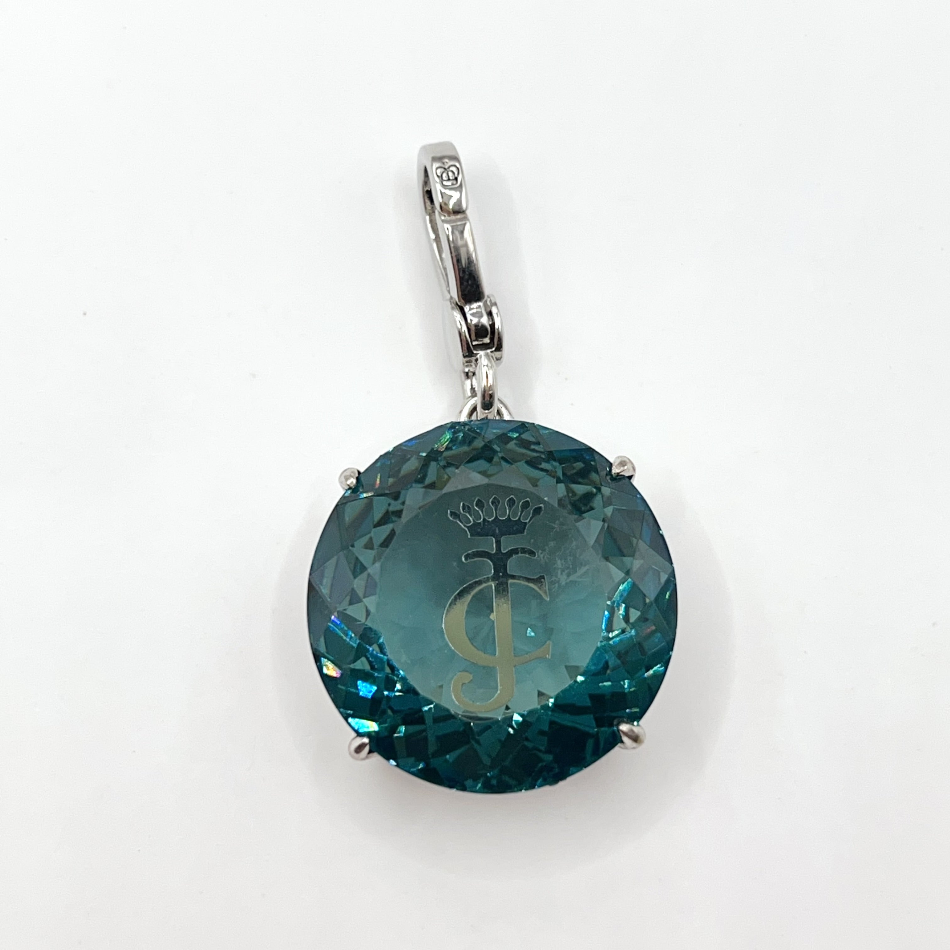 JC509-Juicy Couture blue round crystal charm