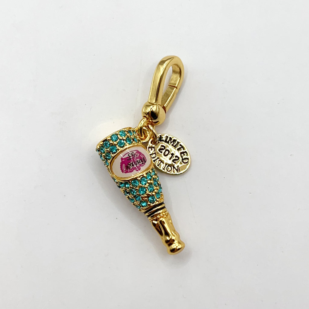 A10-Juicy Couture green champagne bottle charm