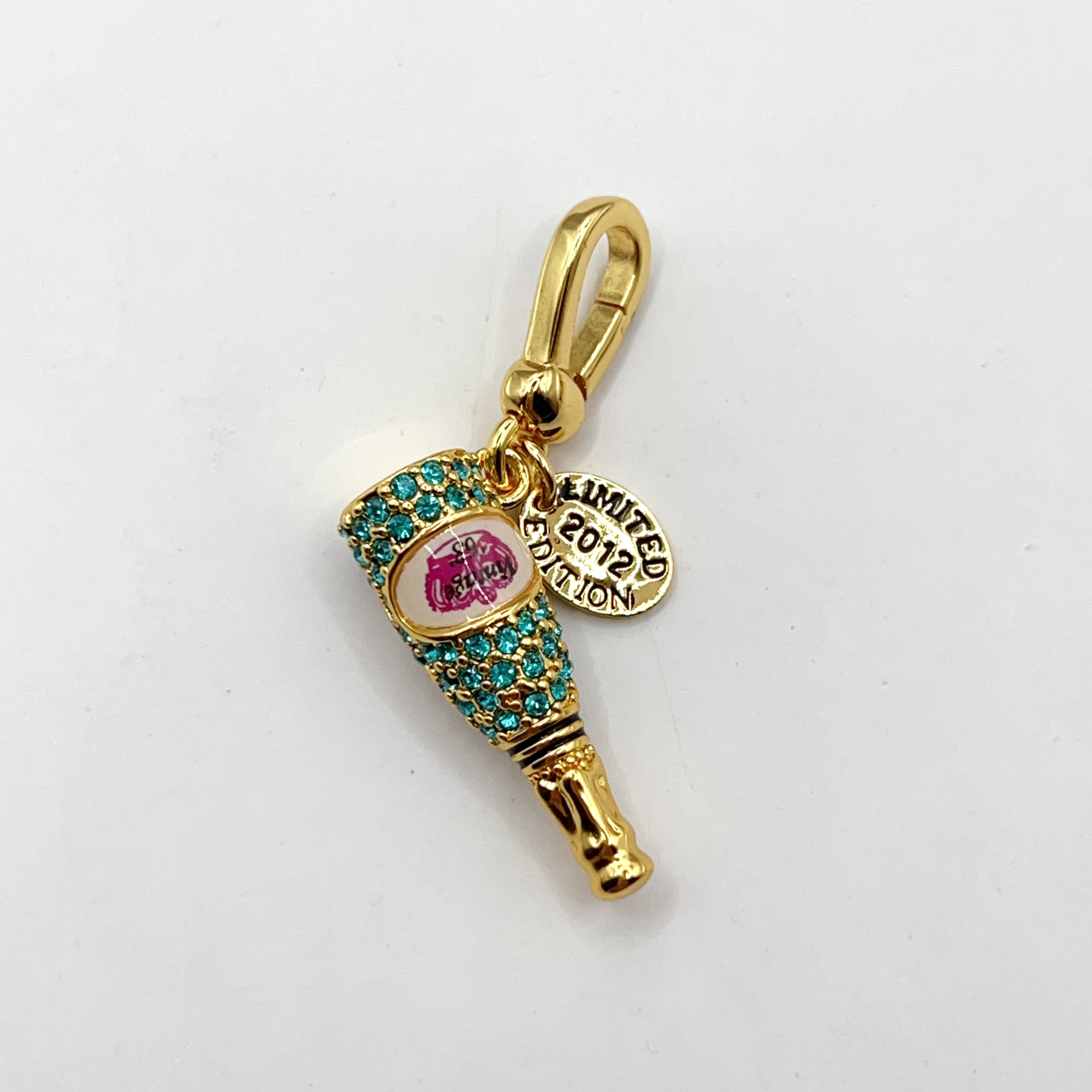 A10-Juicy Couture green champagne bottle charm