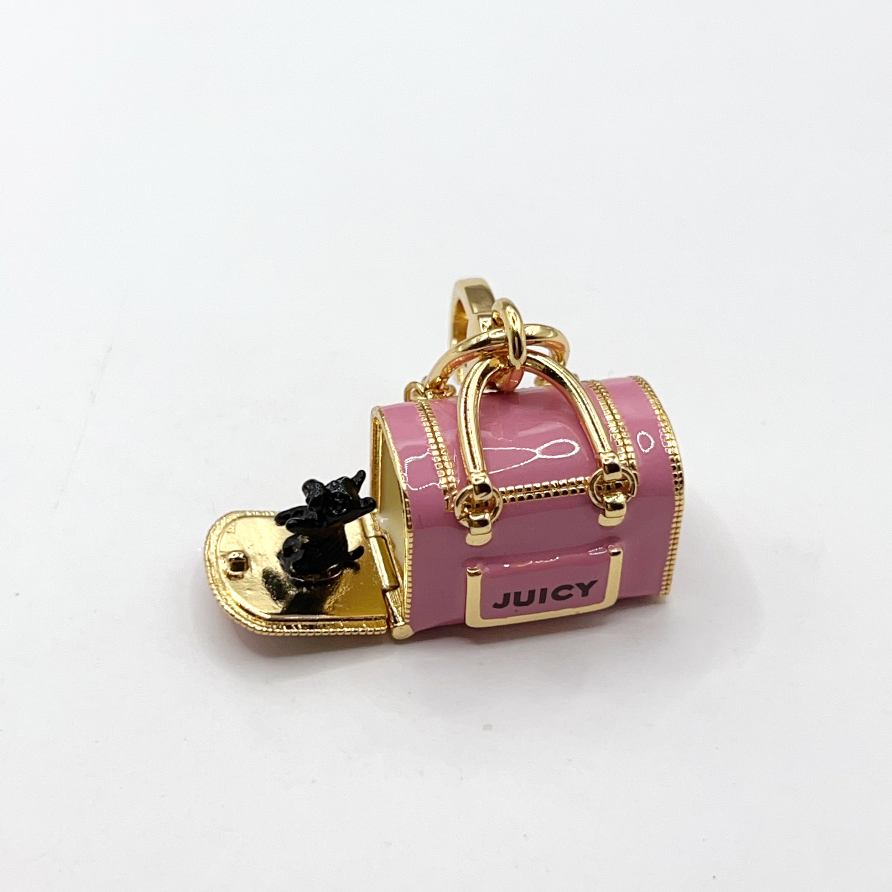 W05-Juicy Couture pink handbag with Yorkie charm