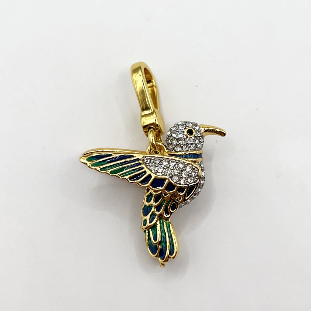 JC651-Juicy Couture blue hummingbird charm