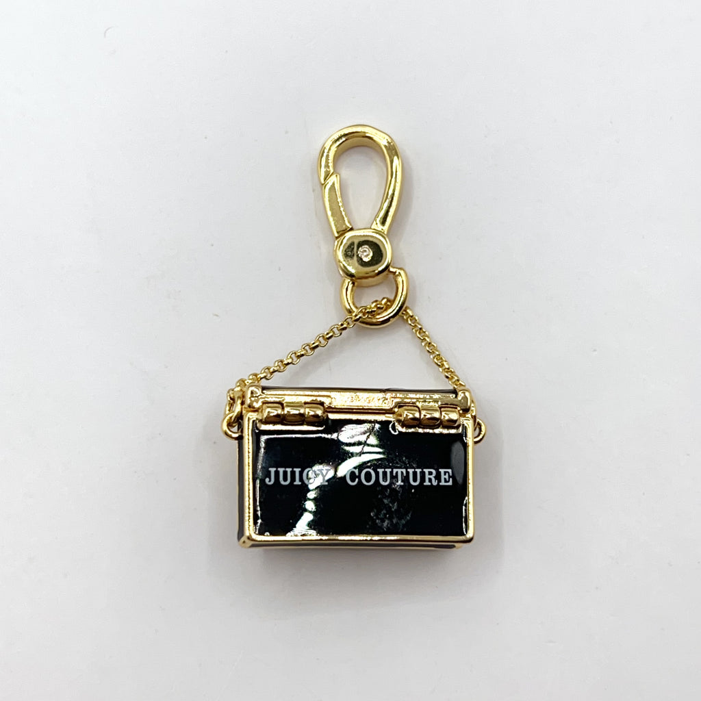 JC002-Juicy Couture black purse with lipstick charm