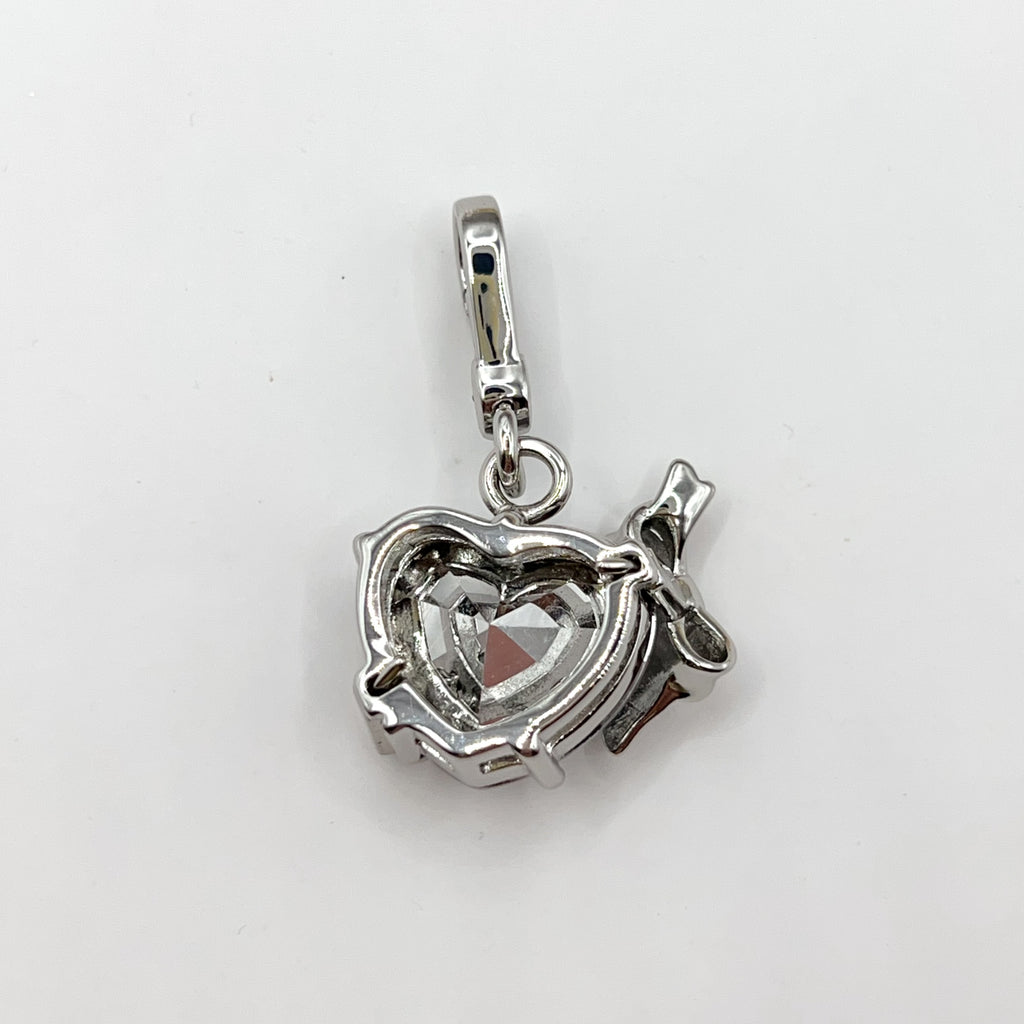 JC540-Juicy Couture clear heart locket charm