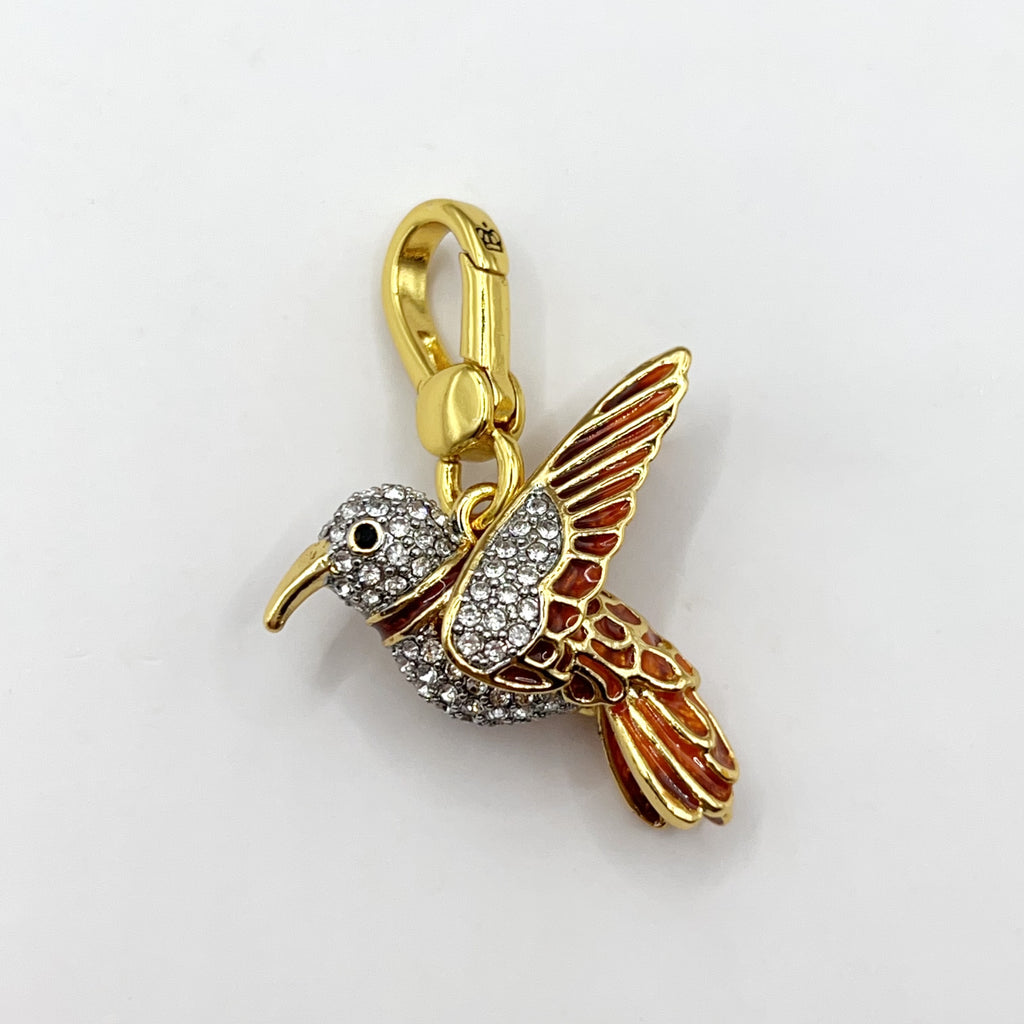 JC652-Juicy Couture orange hummingbird charm