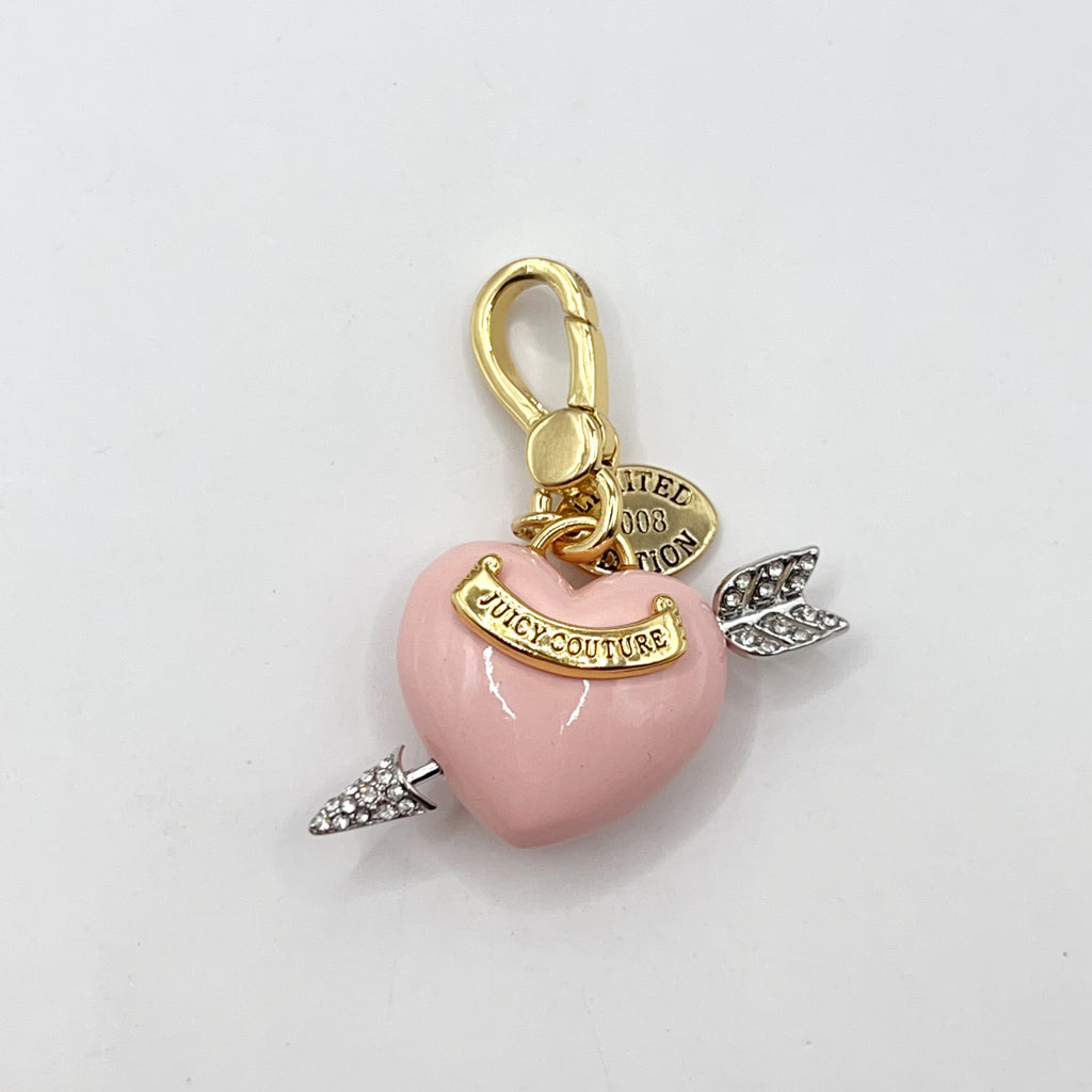 B09-Juicy Couture pink heart with arrow charm