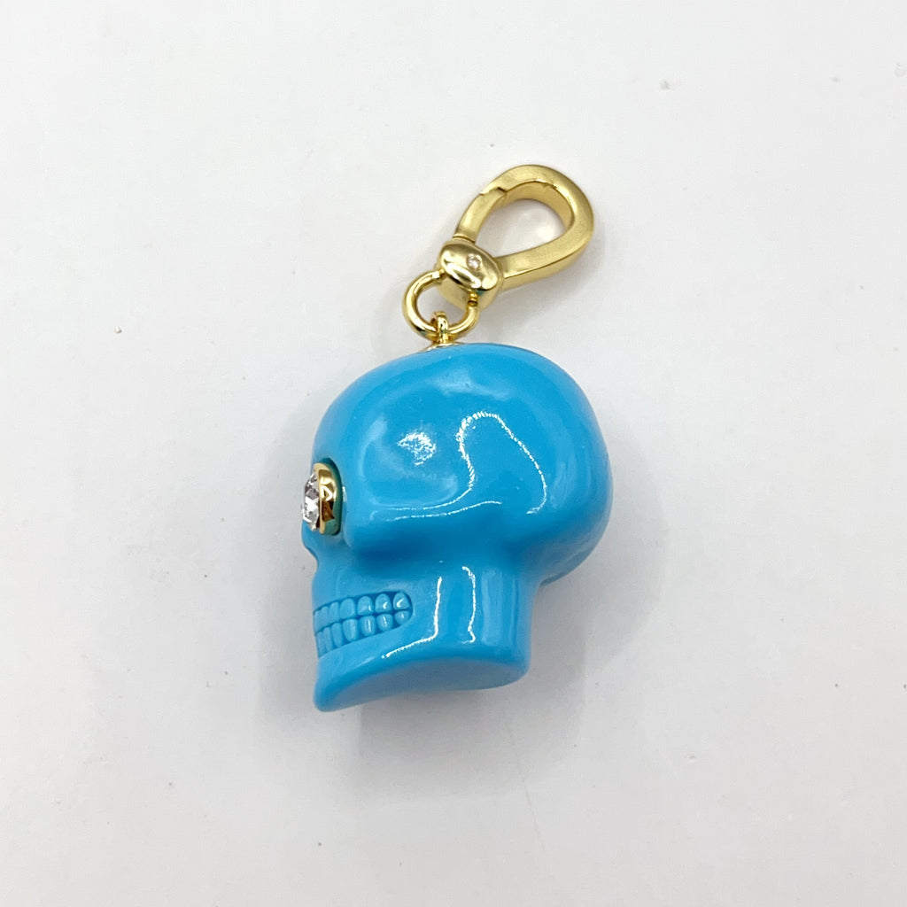 N01-Juicy Couture blue skull charm