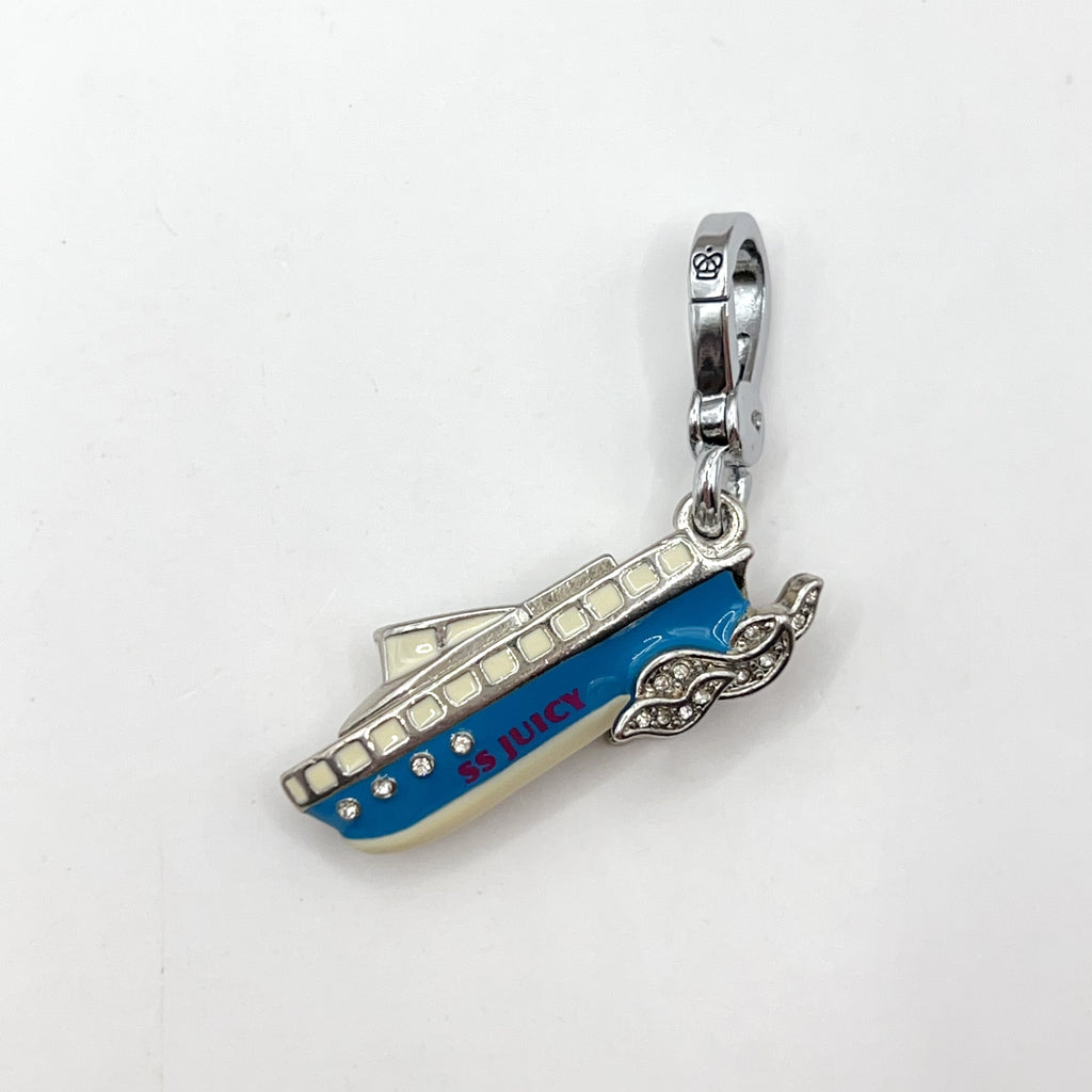 JC536-Juicy Couture blue ship charm (vintage)