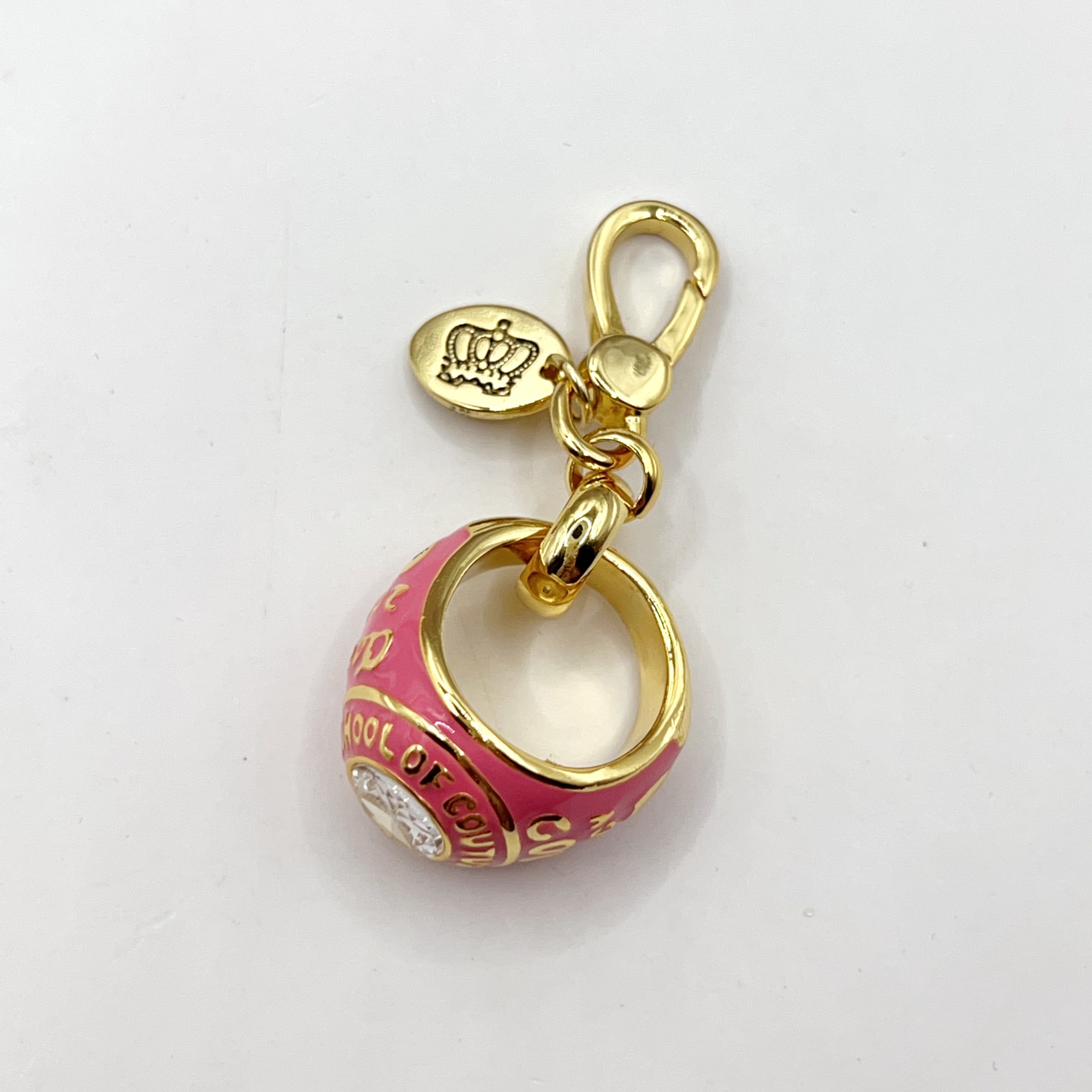 Z07-Juicy Couture pink ring charm