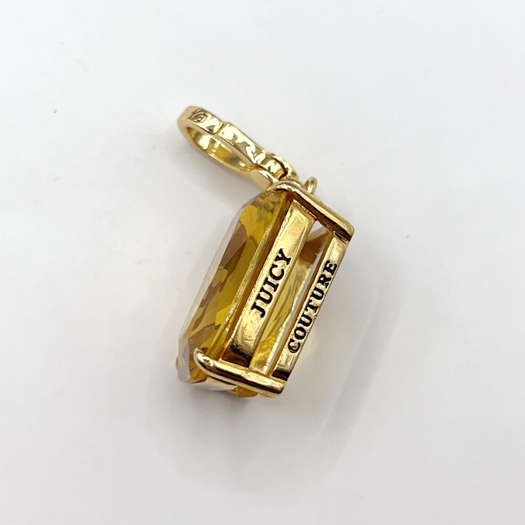 JC622-Juicy Couture yellow crystal and skull charm