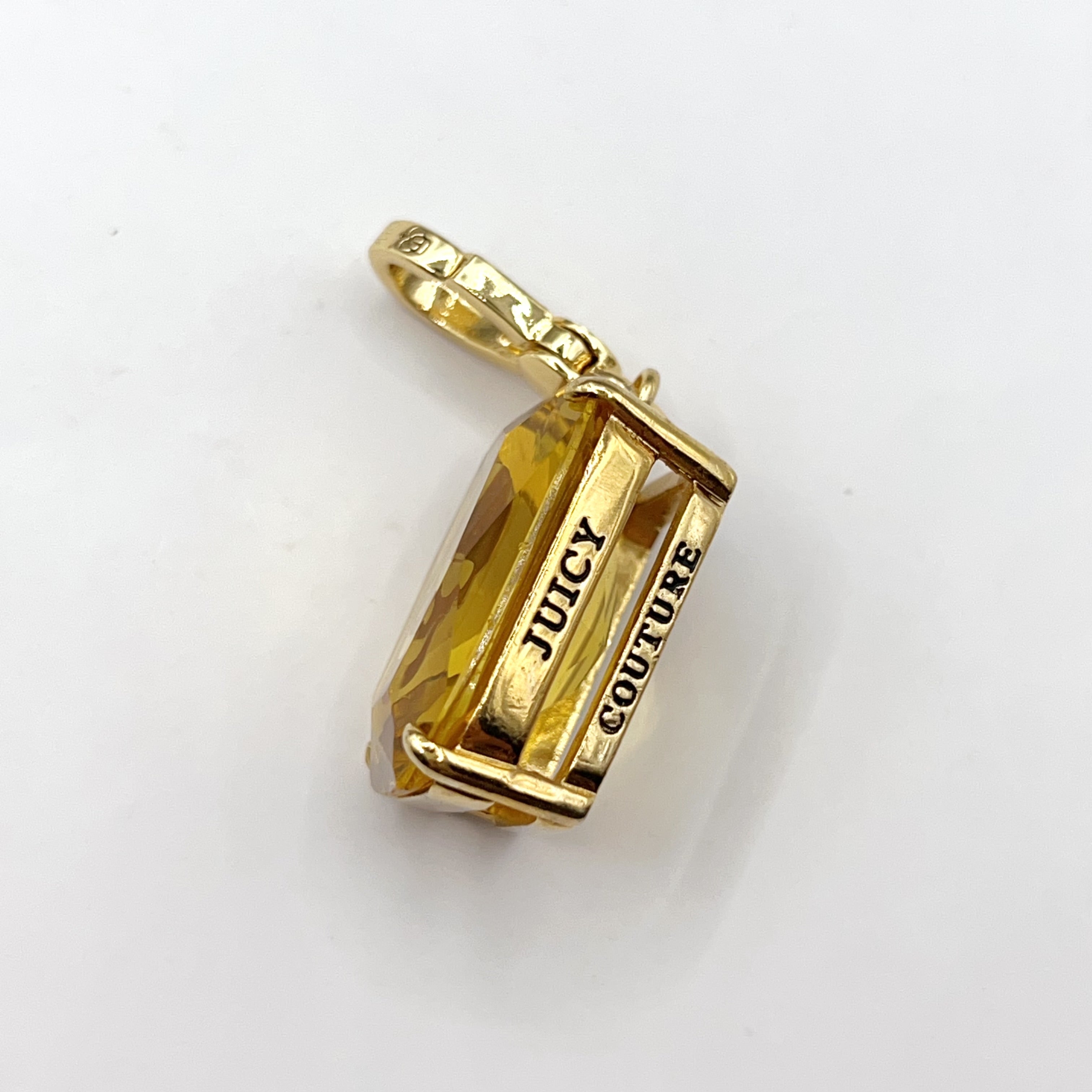 JC622-Juicy Couture yellow crystal and skull charm