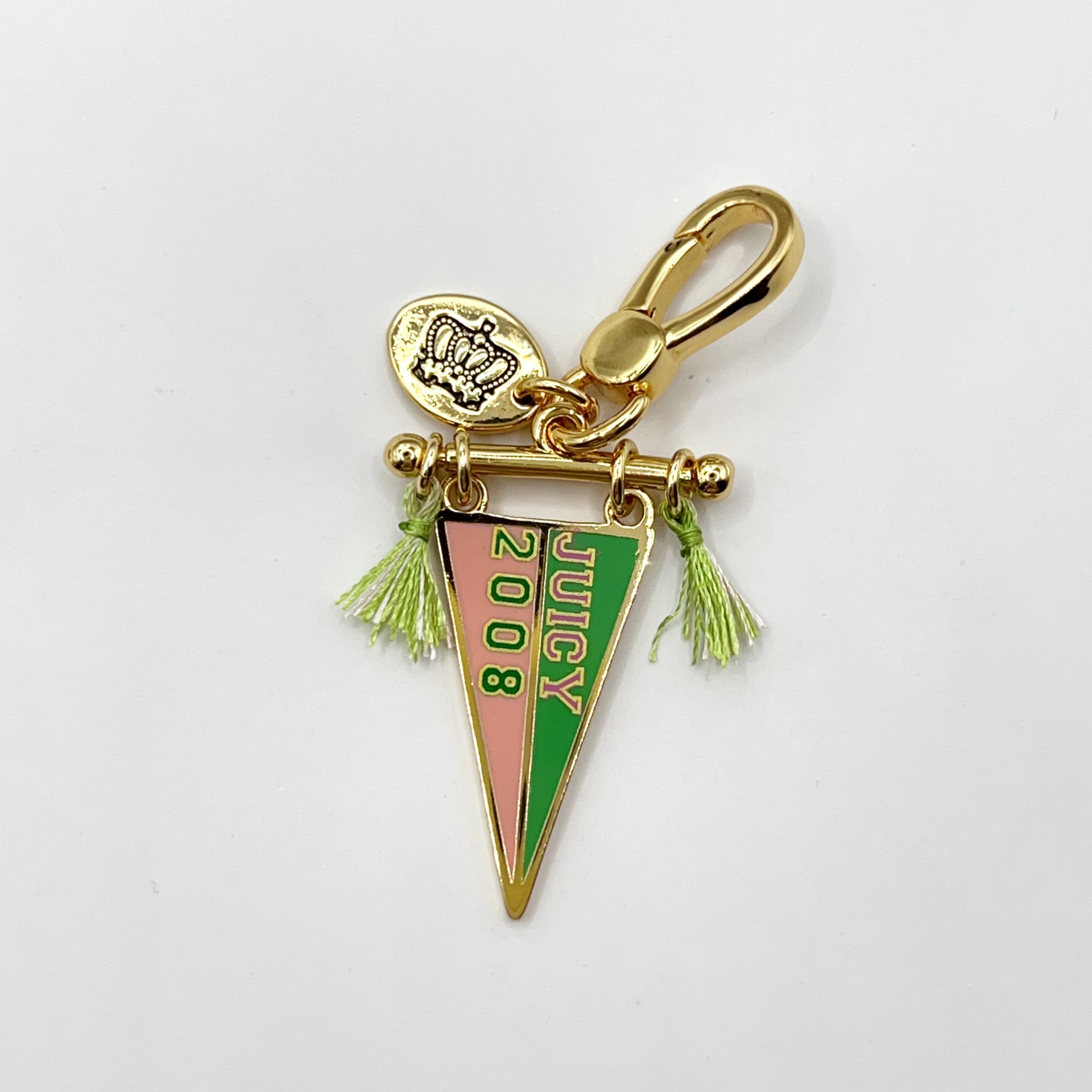 JC512-Juicy Couture green flag charm