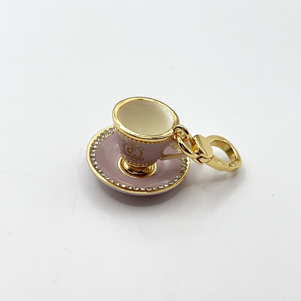 O06-Juicy Couture pink teacup charm