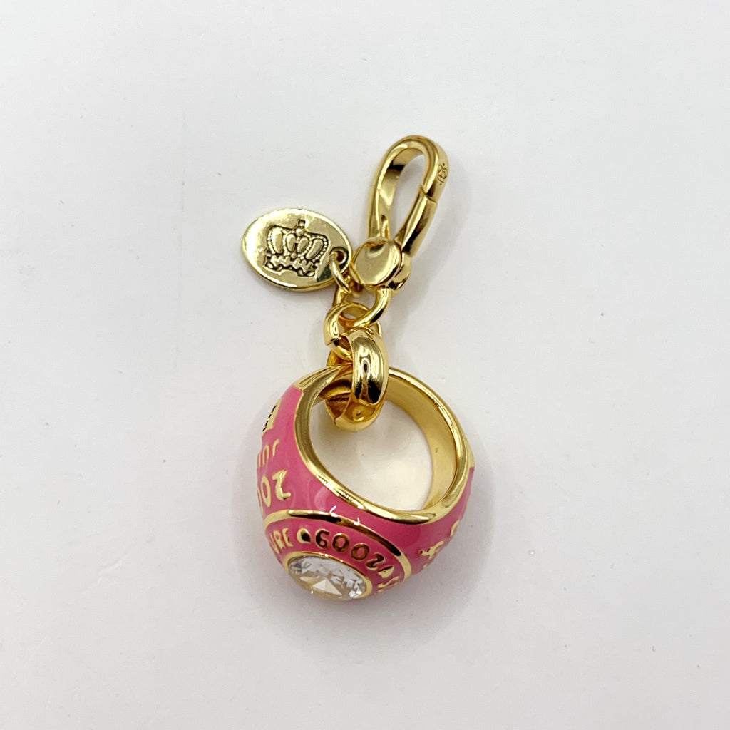 Z07-Juicy Couture pink ring charm