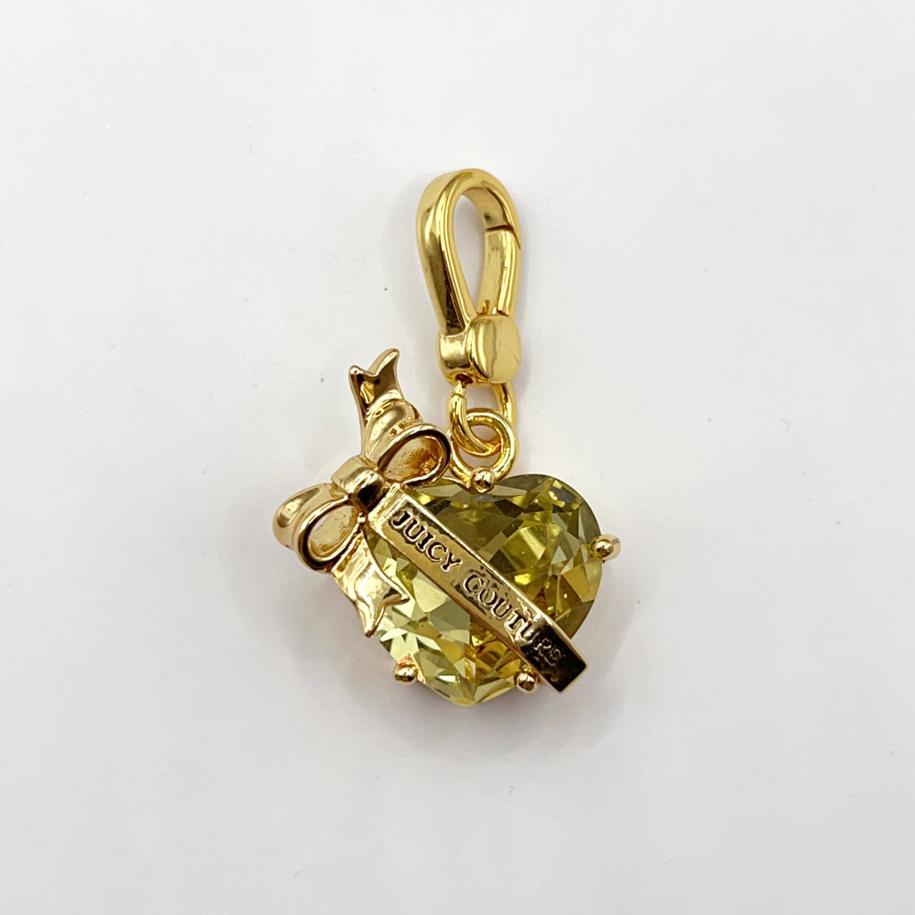 JC541-Juicy Couture yellow heart locket charm