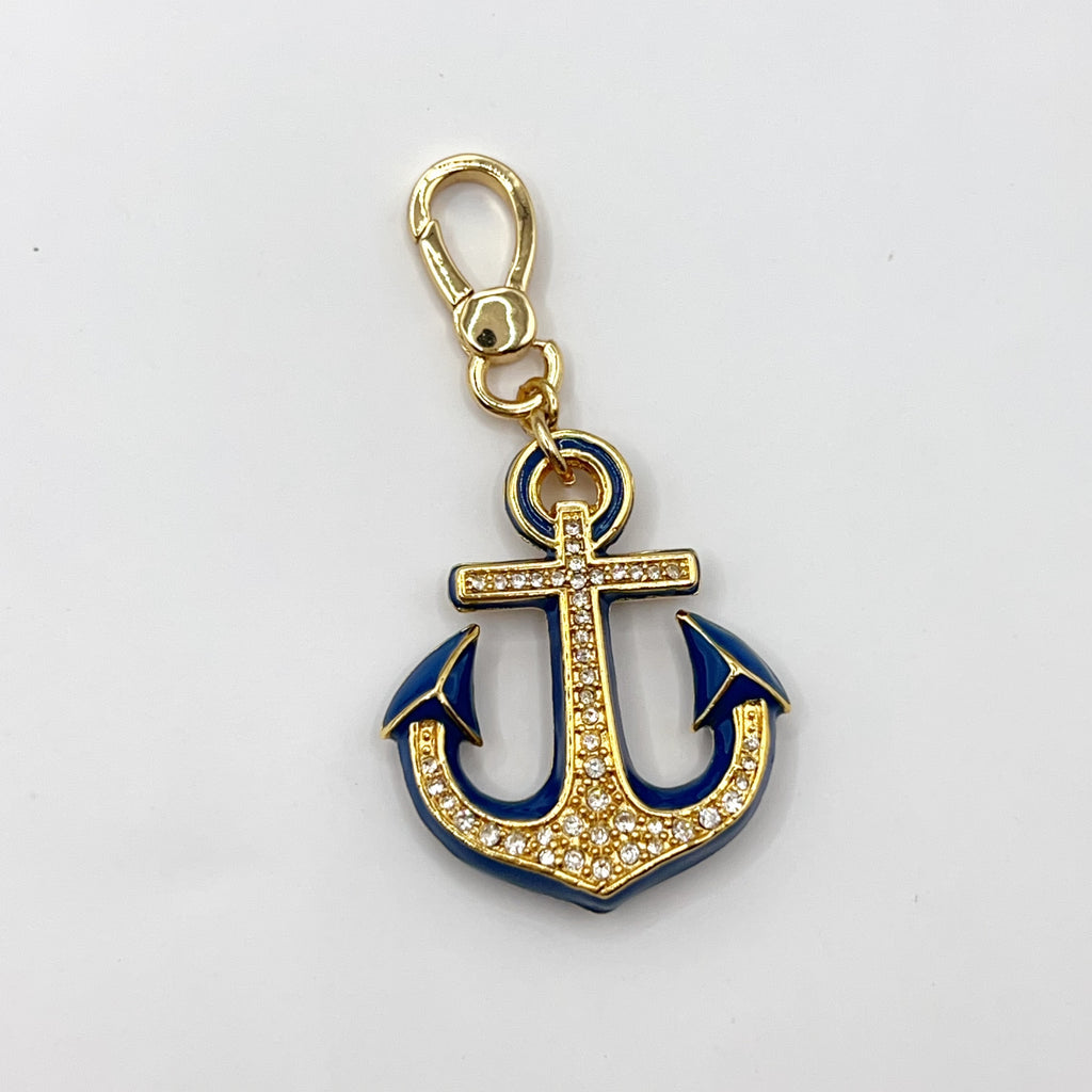 JC587-Juicy Couture navy blue anchor charm
