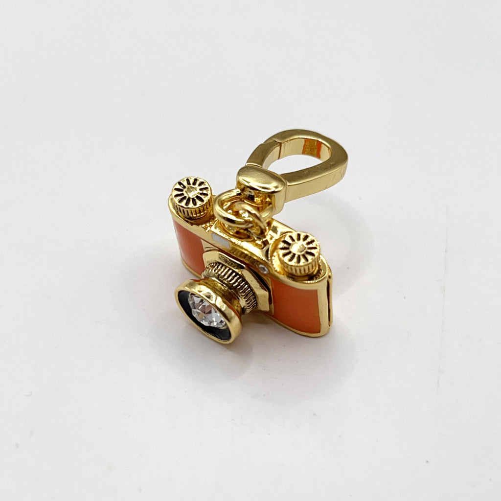 JC035-Juicy Couture orange camera charm