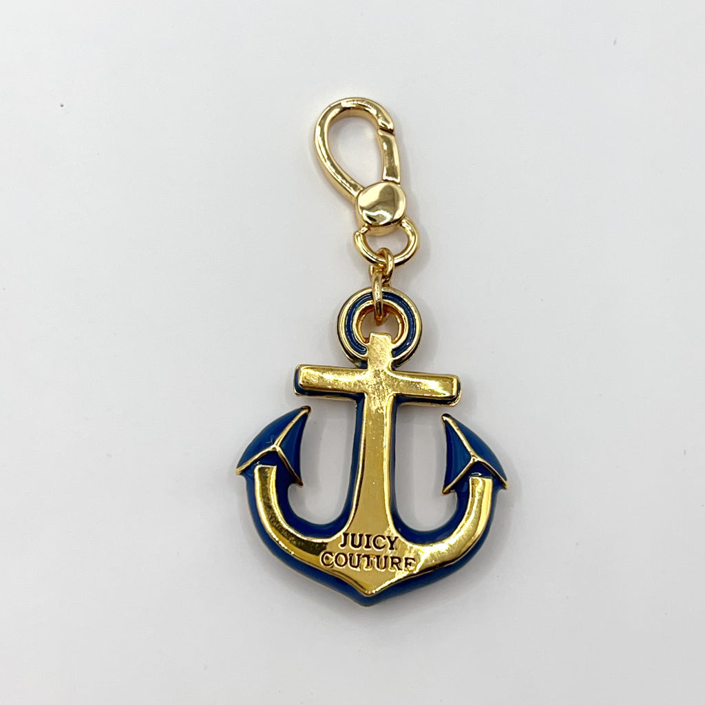 JC587-Juicy Couture navy blue anchor charm