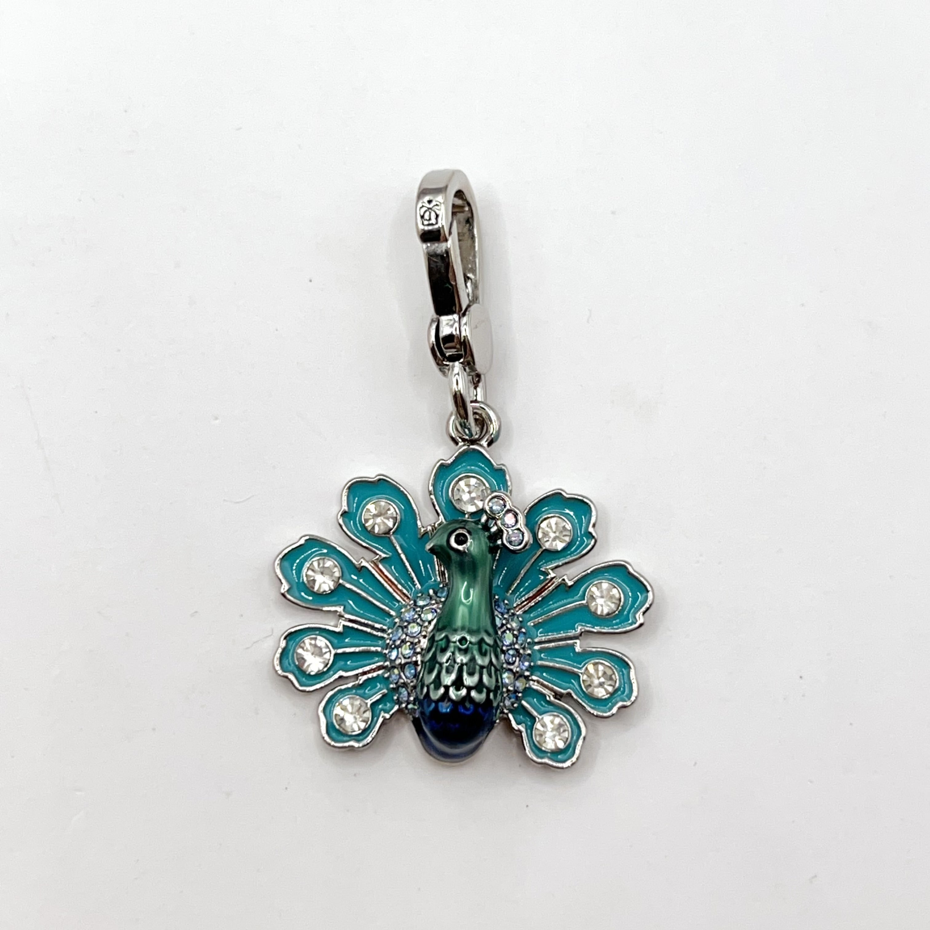 H05-Juicy Couture silver peacock charm
