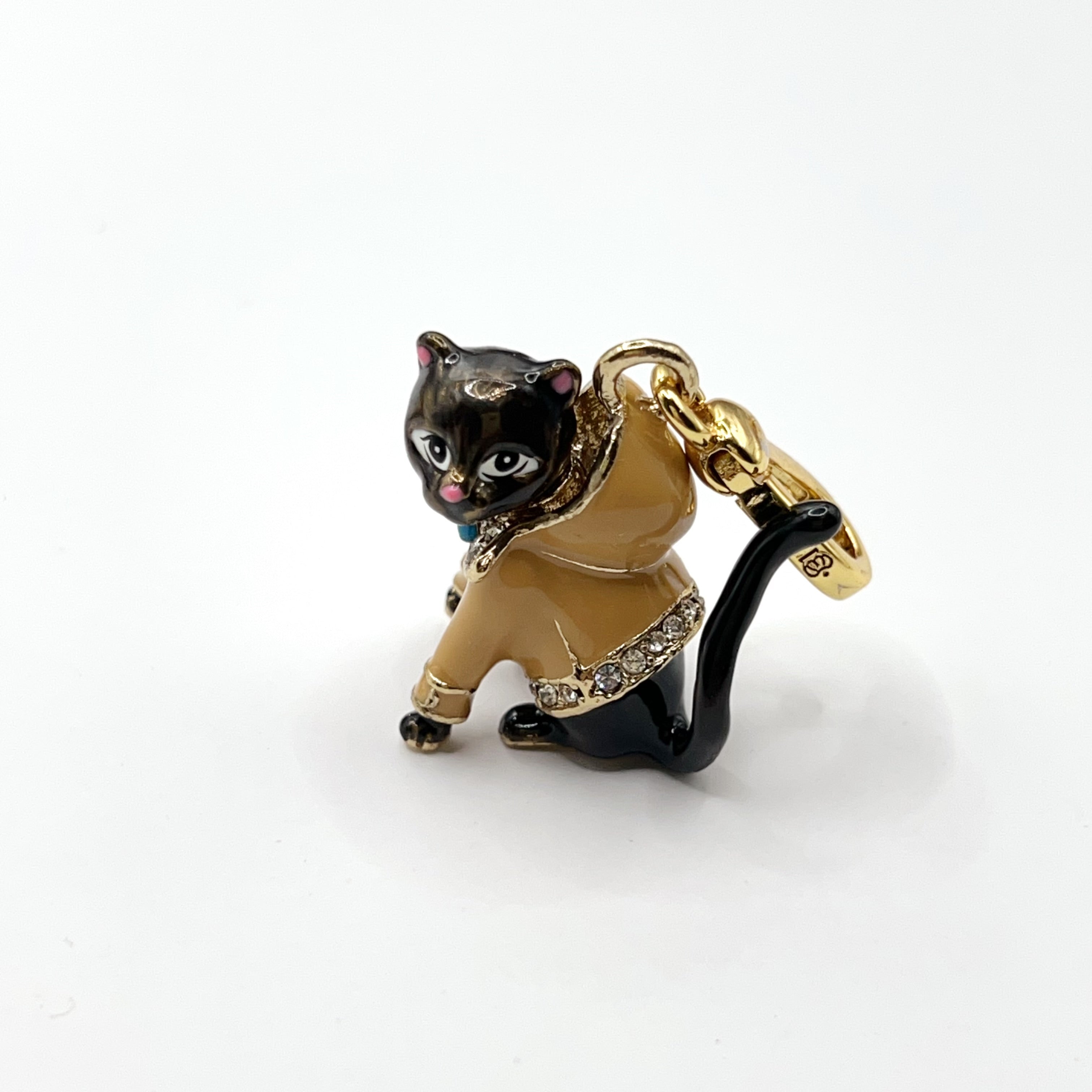 JC570-Juicy Couture black cat with hoodie charm