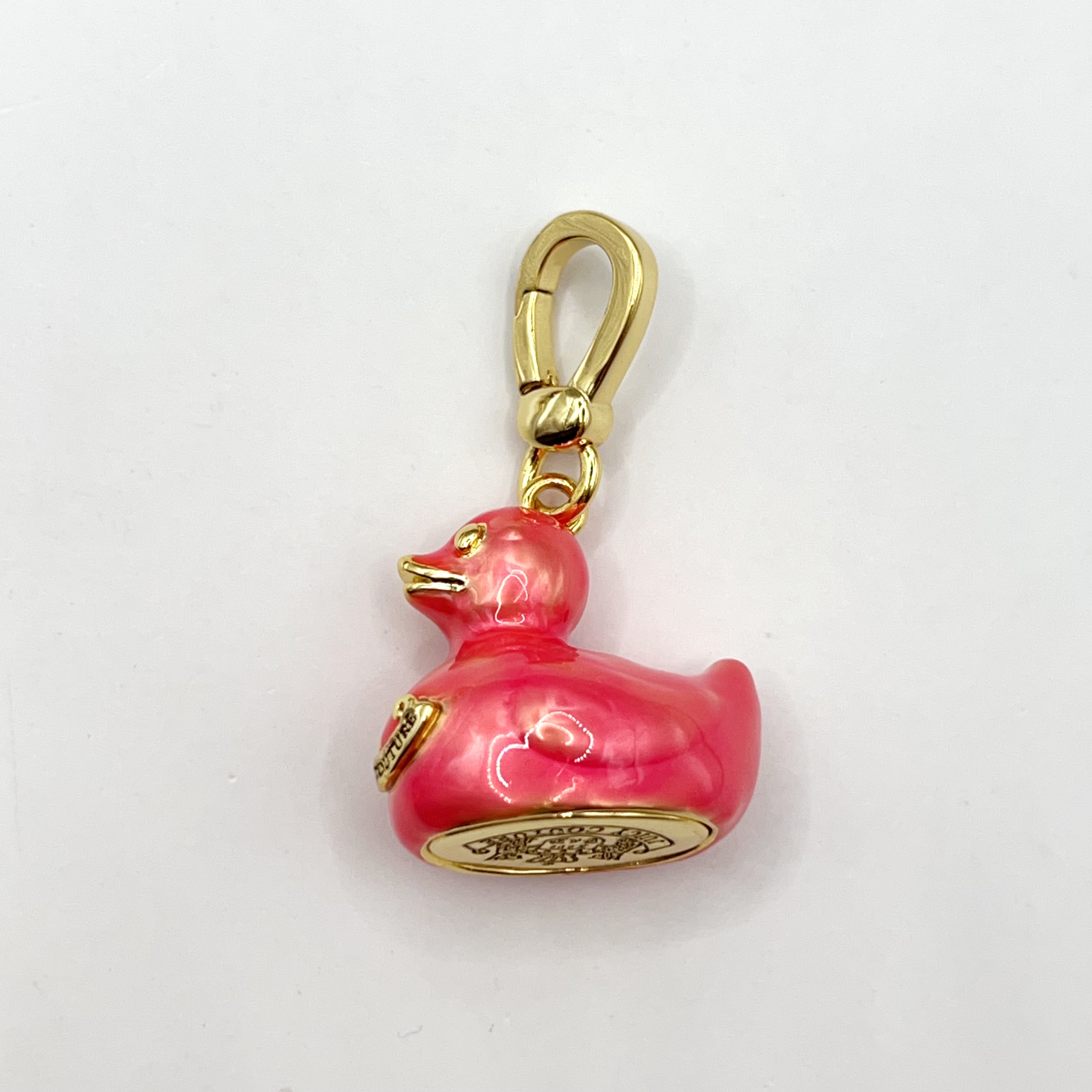 JC021-Juicy Couture pink duck rubber charm